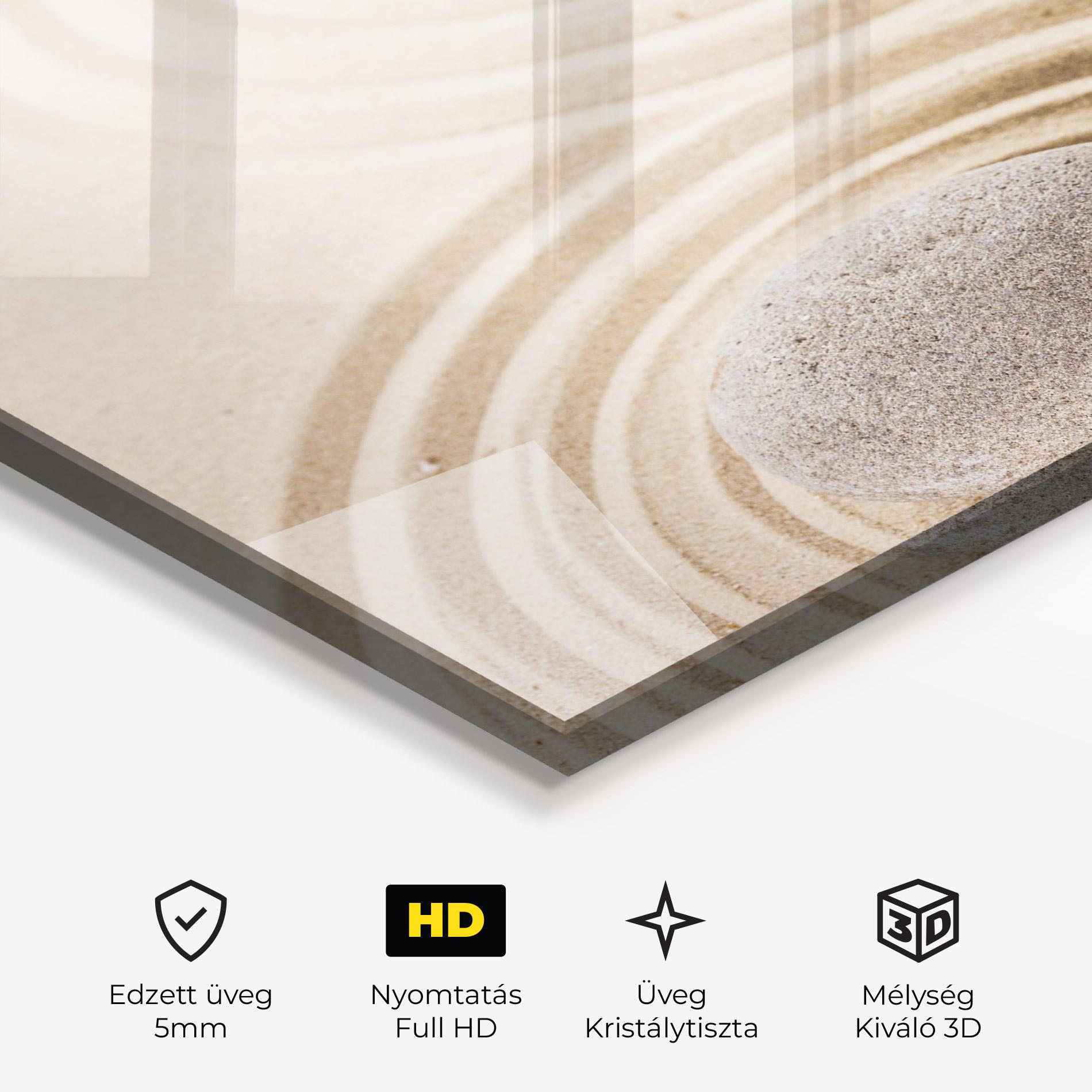 Üvegkép Meditation Cream Stone mockup 3