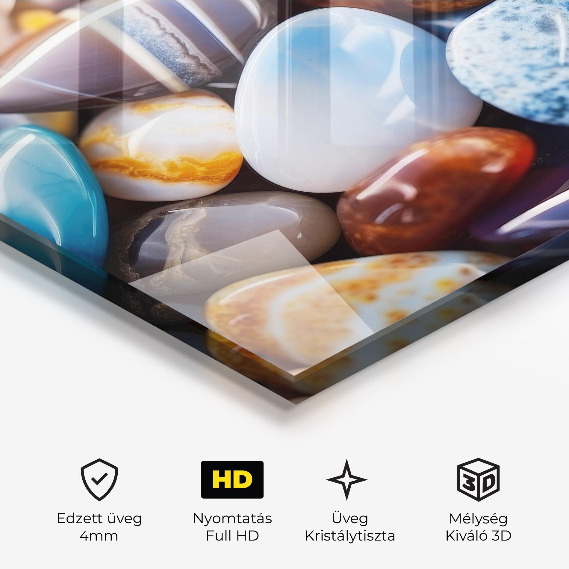 Üvegkép Beach Gemstones mockup 3