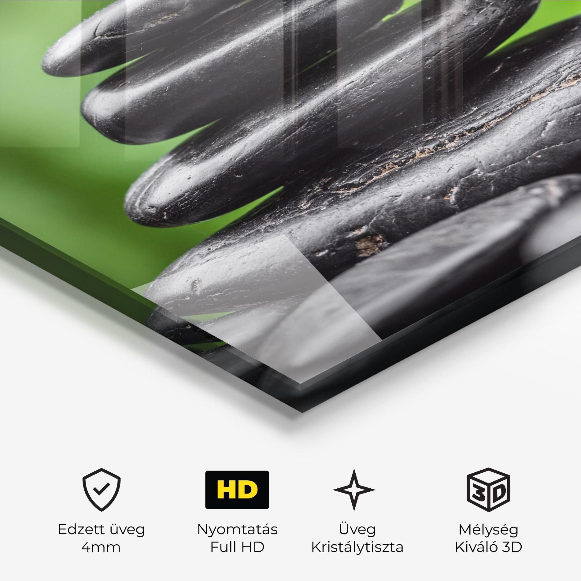 Üvegkép Black Stone Meditation mockup 3