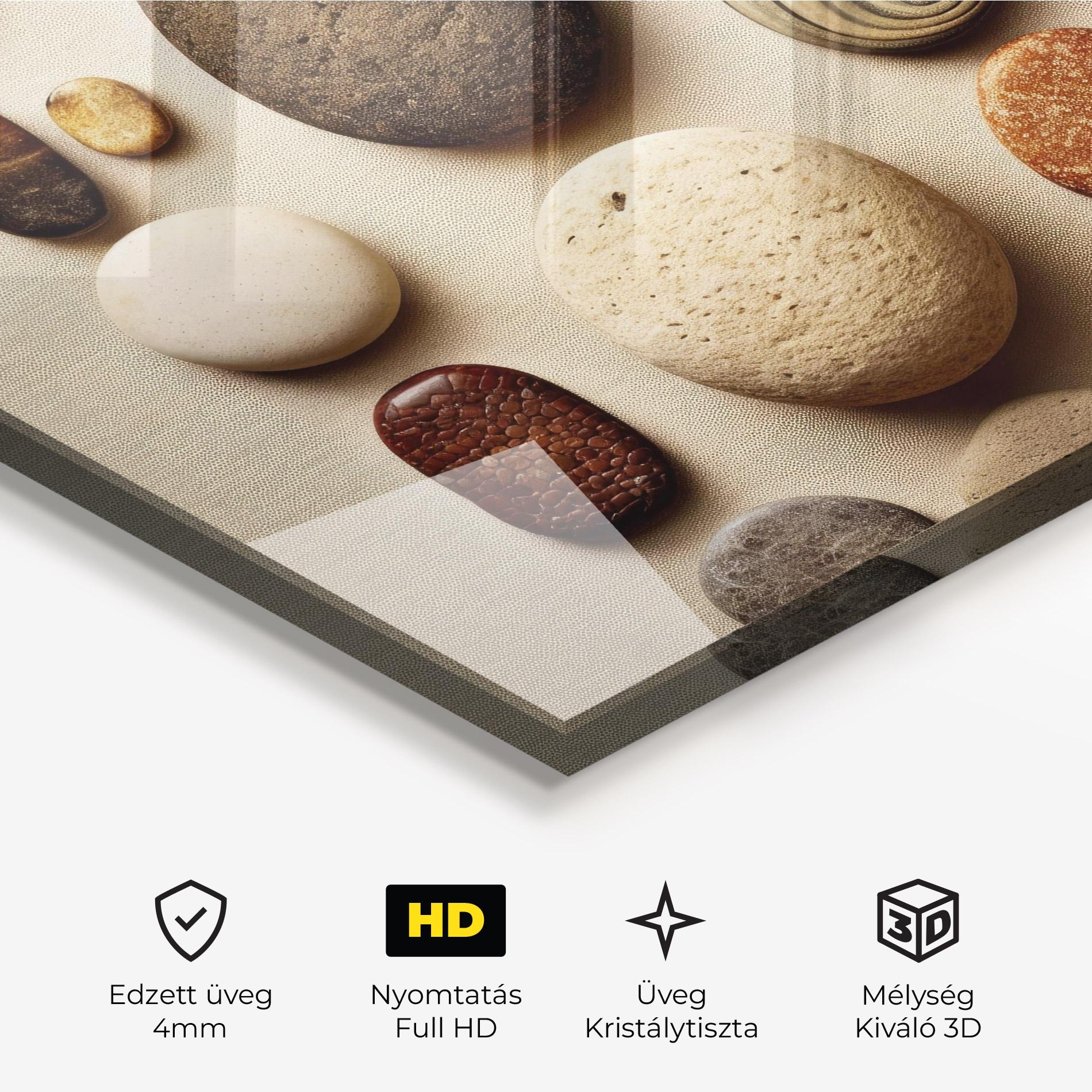 Üvegkép Massage Stones Sand mockup 3