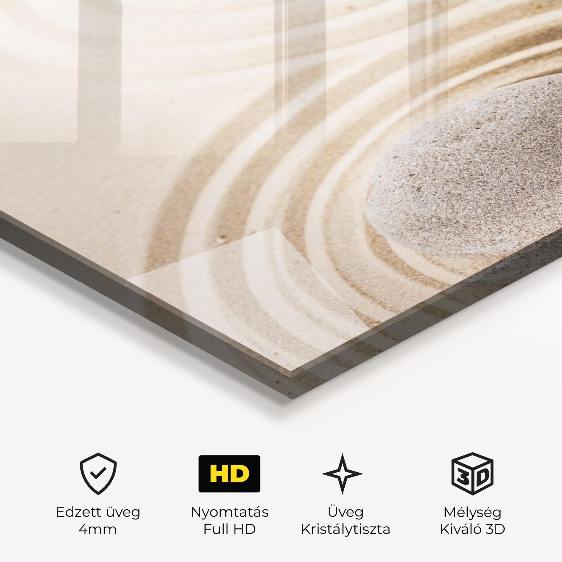 Üvegkép Meditation Cream Stone mockup 3