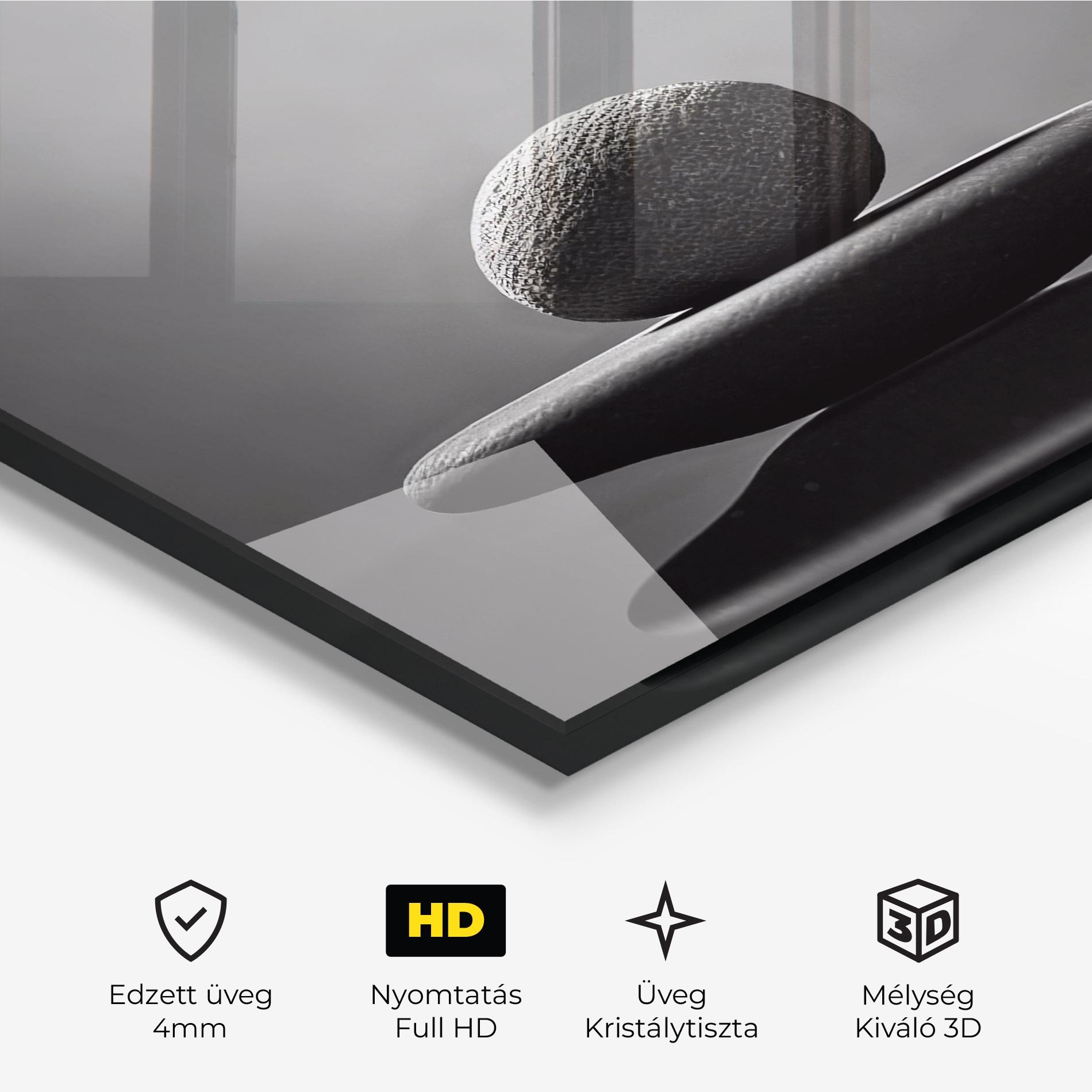 Üvegkép Minimalistic Zen Stone mockup 3
