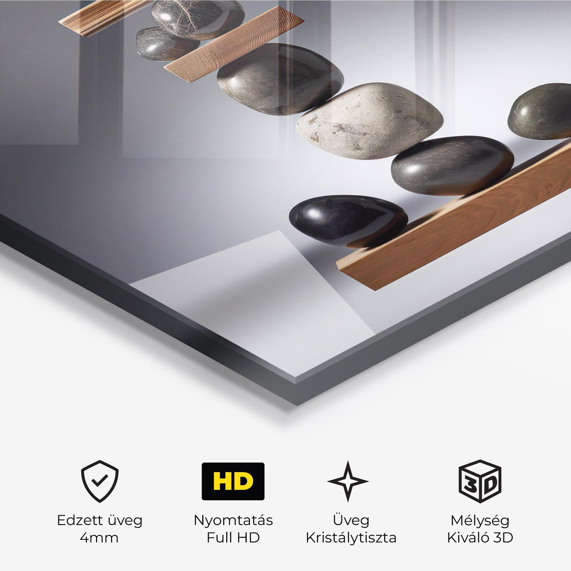 Üvegkép Zen Stones mockup 3