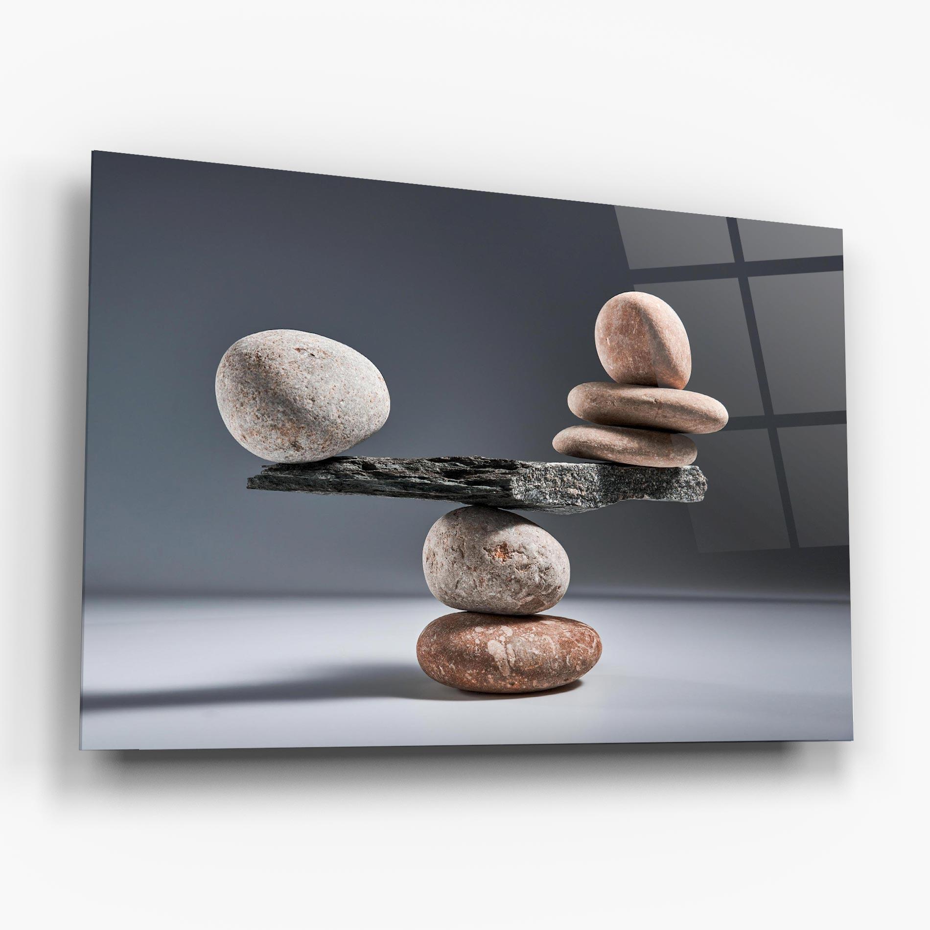 Üvegkép Balancing Pebbles mockup 6