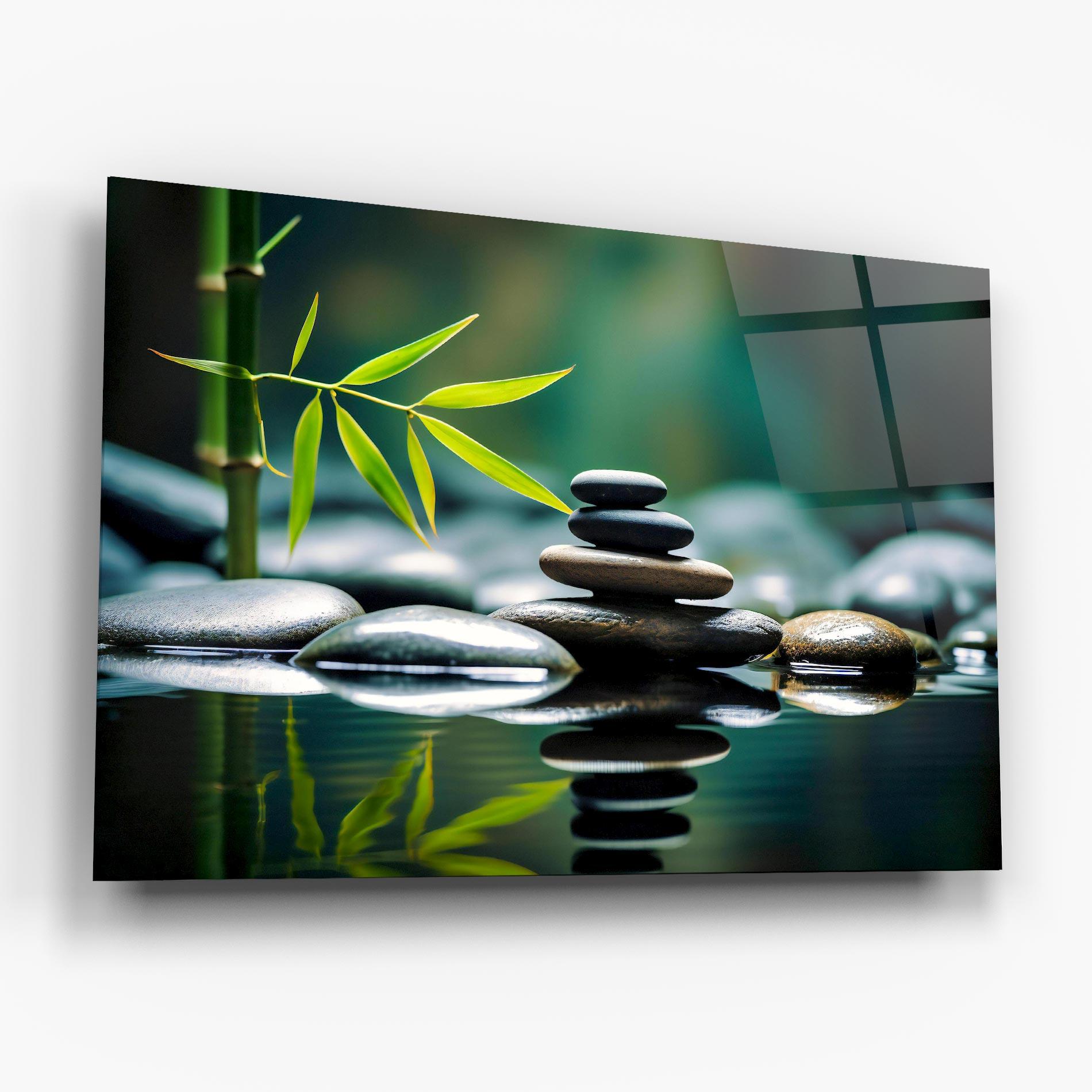 Üvegkép Bamboo Stones mockup 6