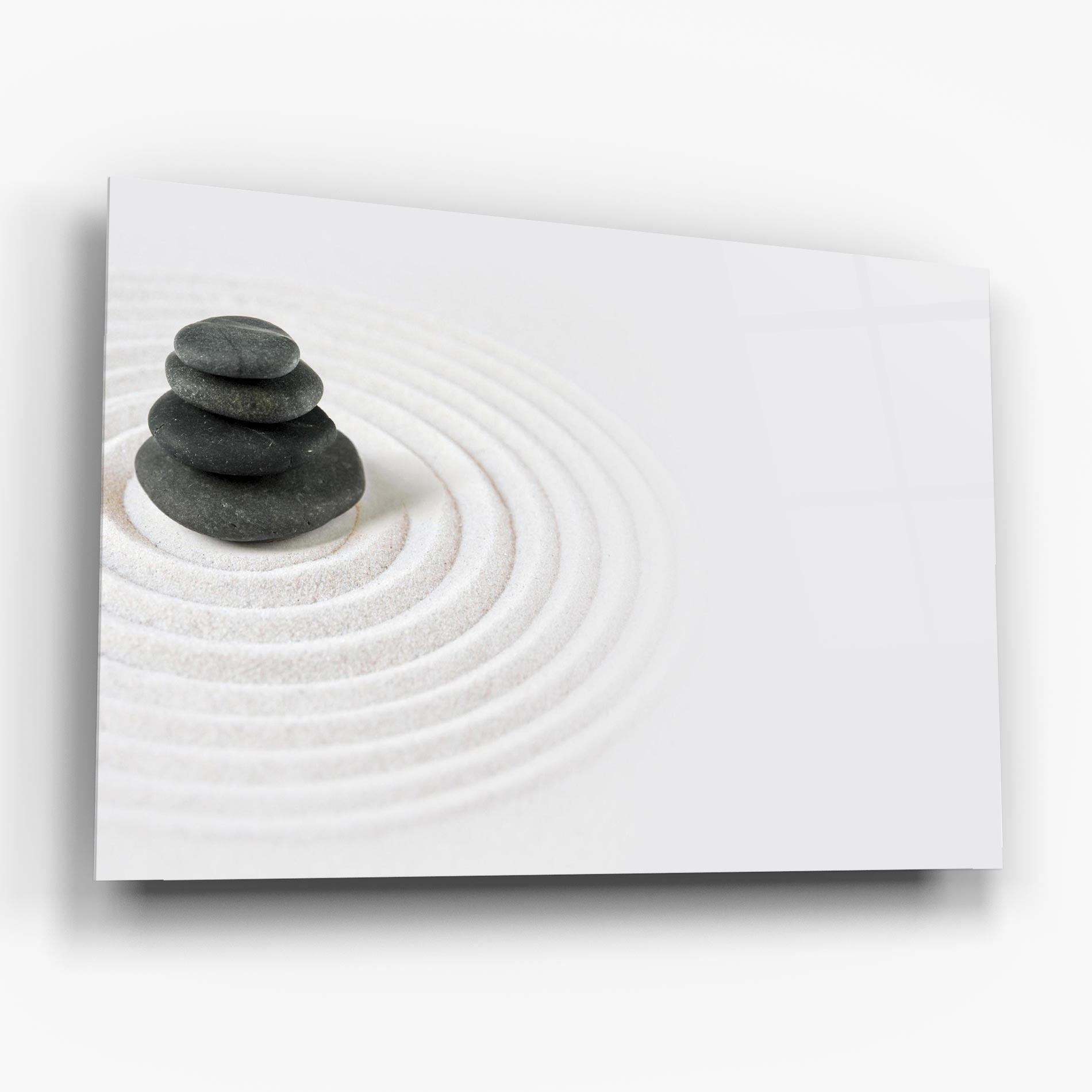 Üvegkép Black Stones Sand mockup 6