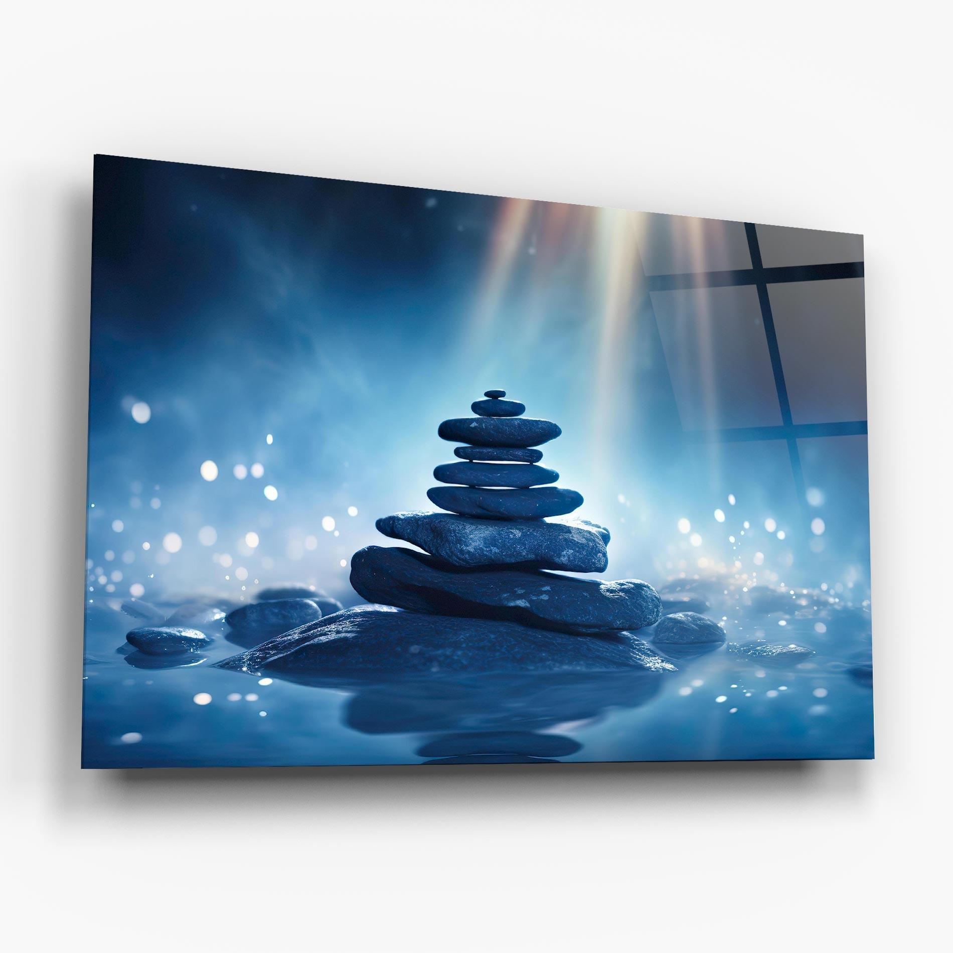 Üvegkép Blue Light Stone mockup 6