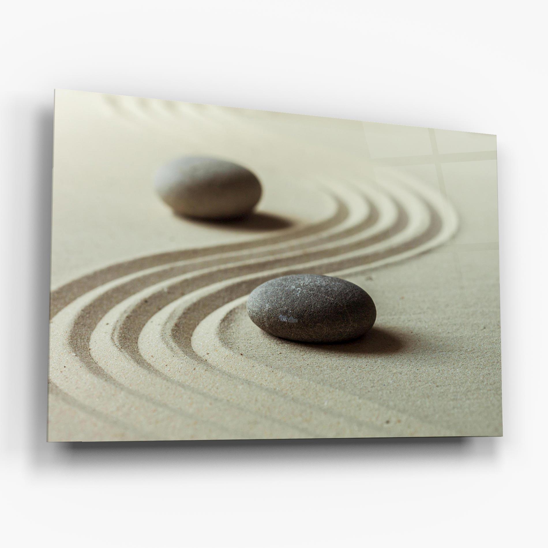 Üvegkép Cream Sand Stones mockup 6