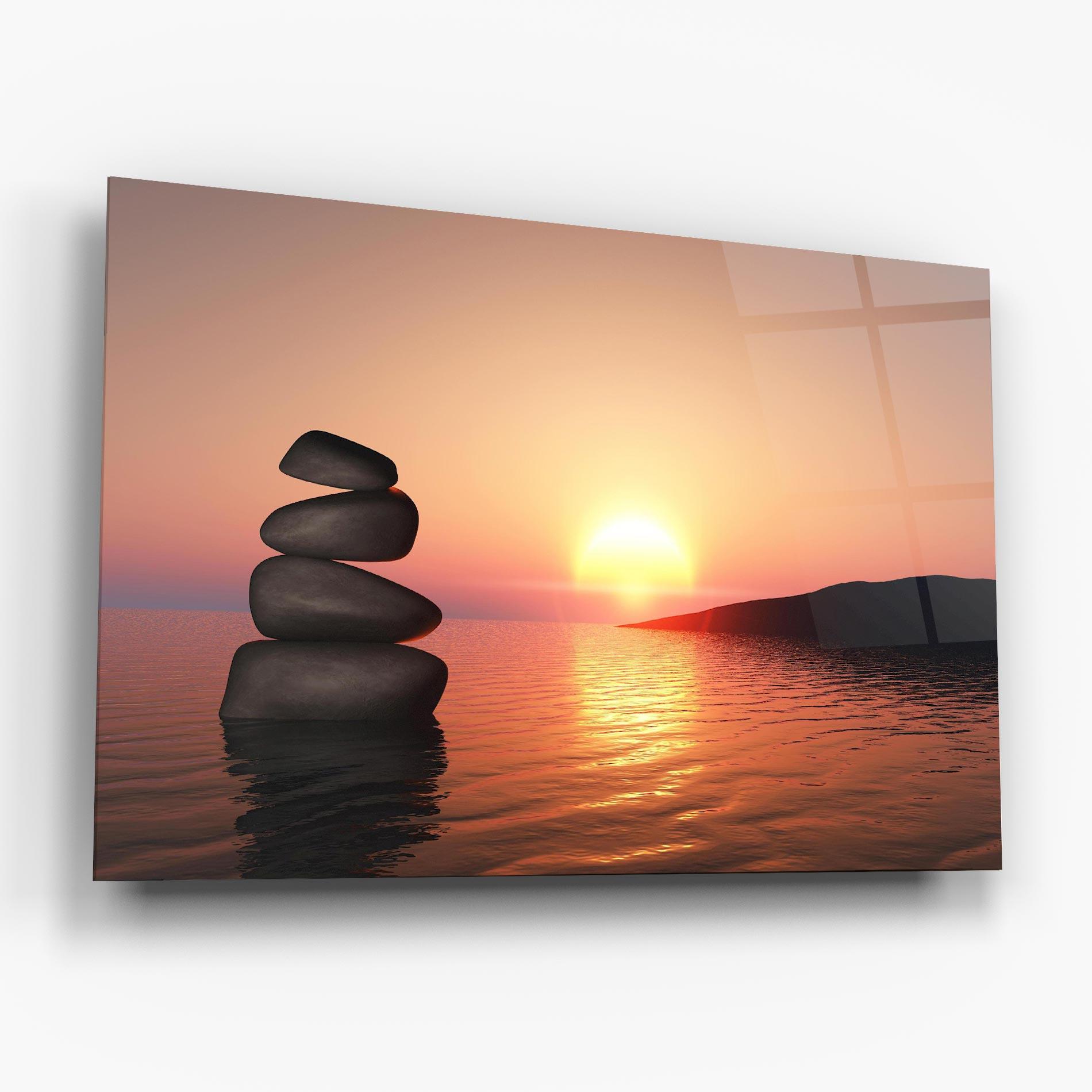 Üvegkép Peace And Sunset mockup 6