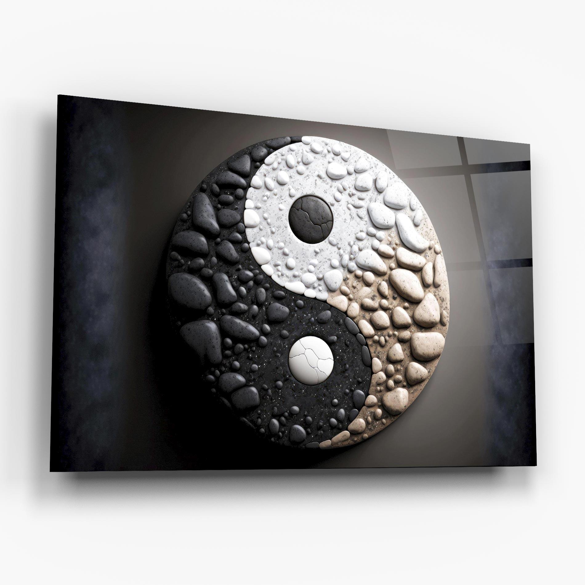 Üvegkép Yinyang Stones mockup 6