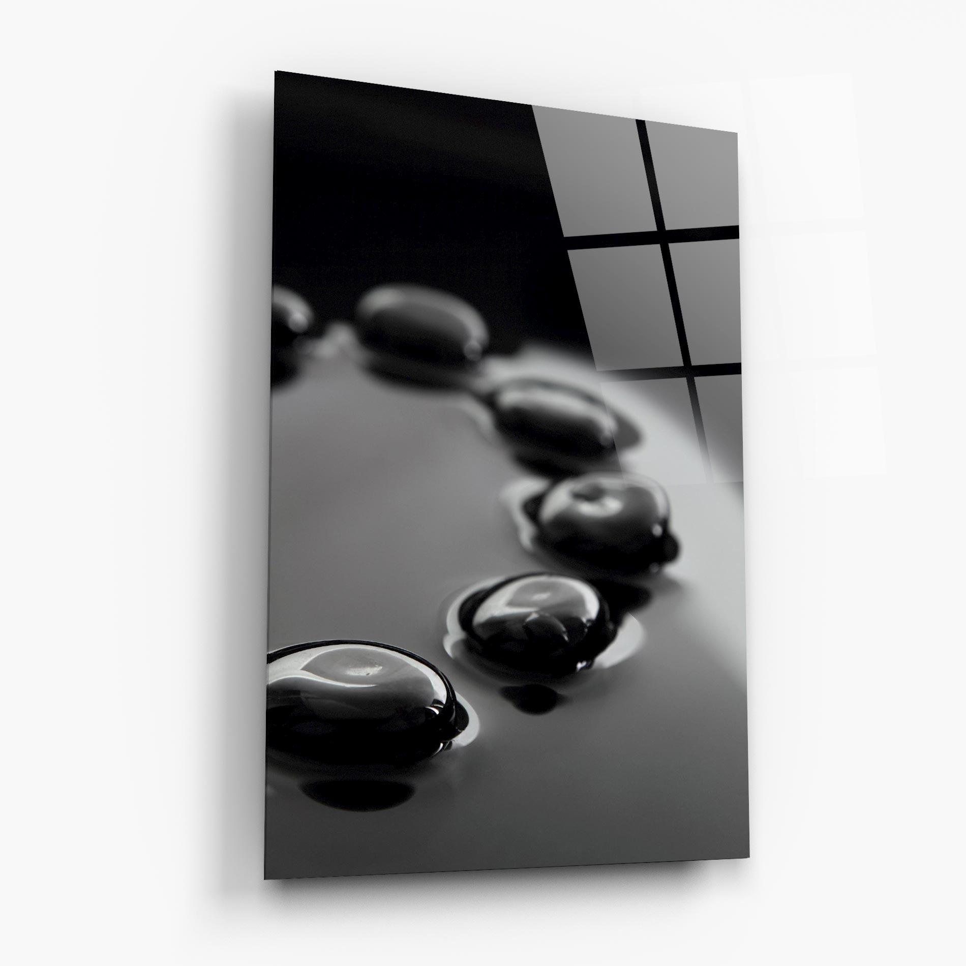 Üvegkép Black Small Stones mockup 6