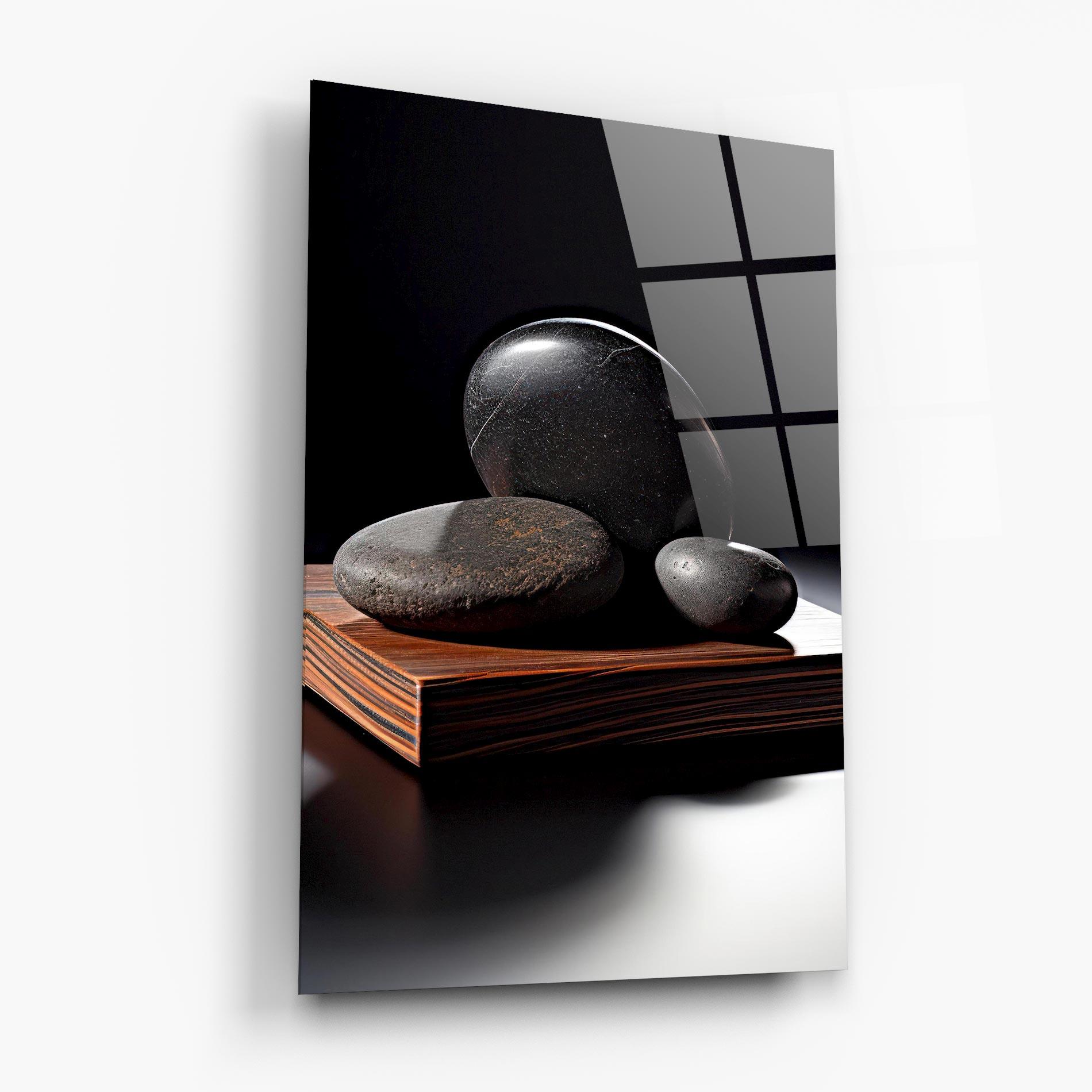 Üvegkép Black Zen Stones mockup 6