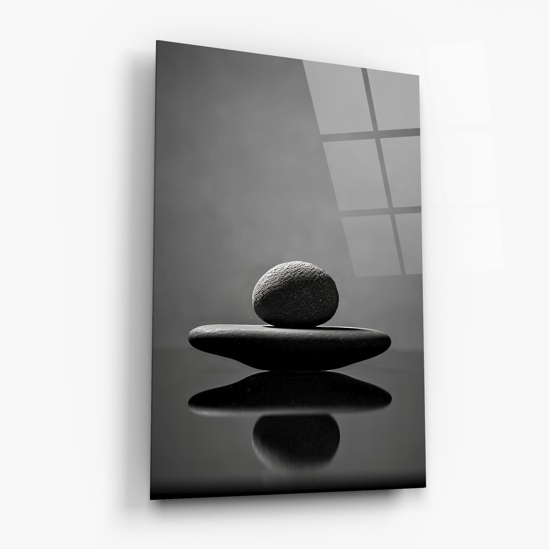 Üvegkép Minimalistic Zen Stone mockup 6
