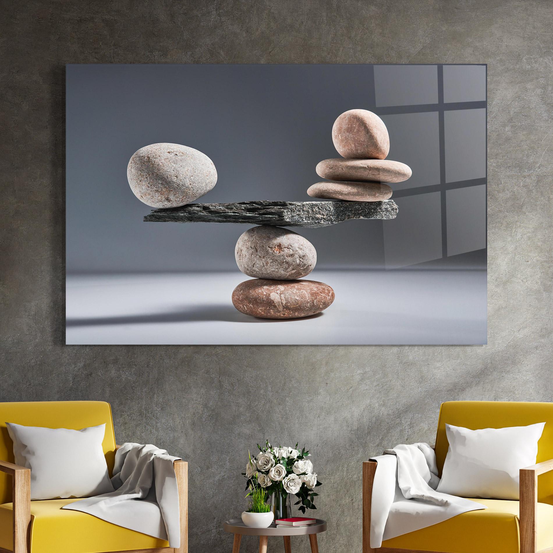Üvegkép Balancing Pebbles mockup 4