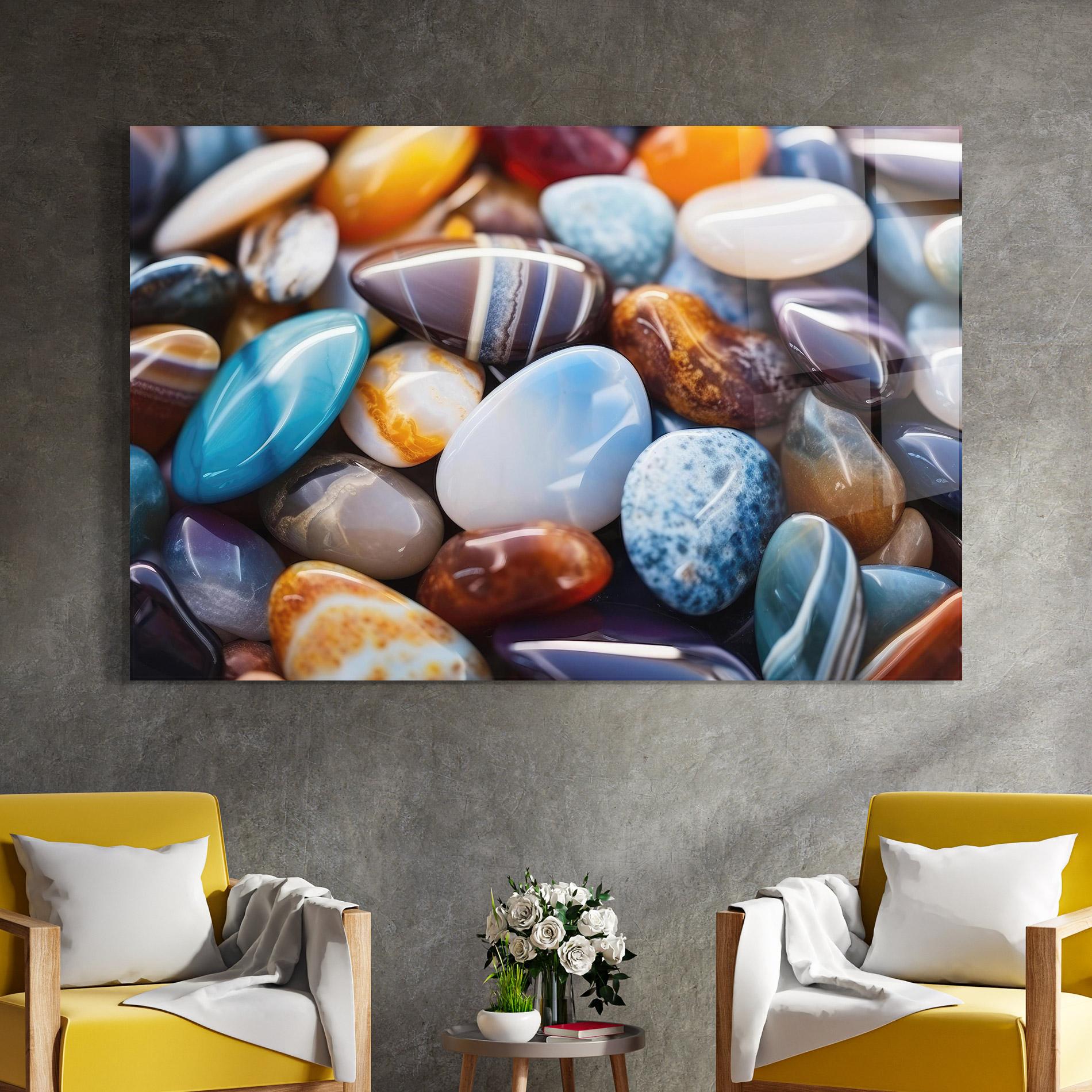 Üvegkép Beach Gemstones mockup 4