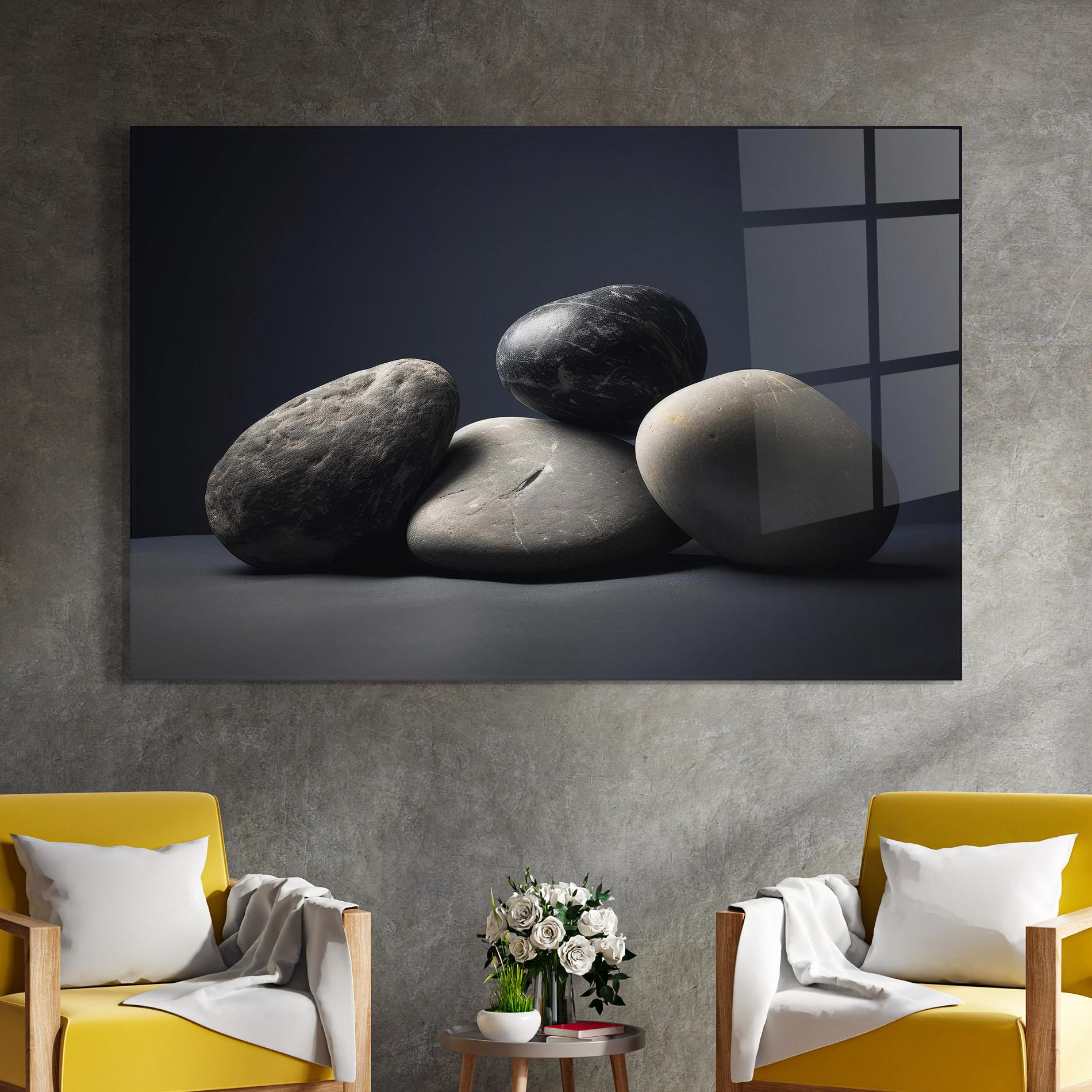 Üvegkép Grey Stone mockup 4
