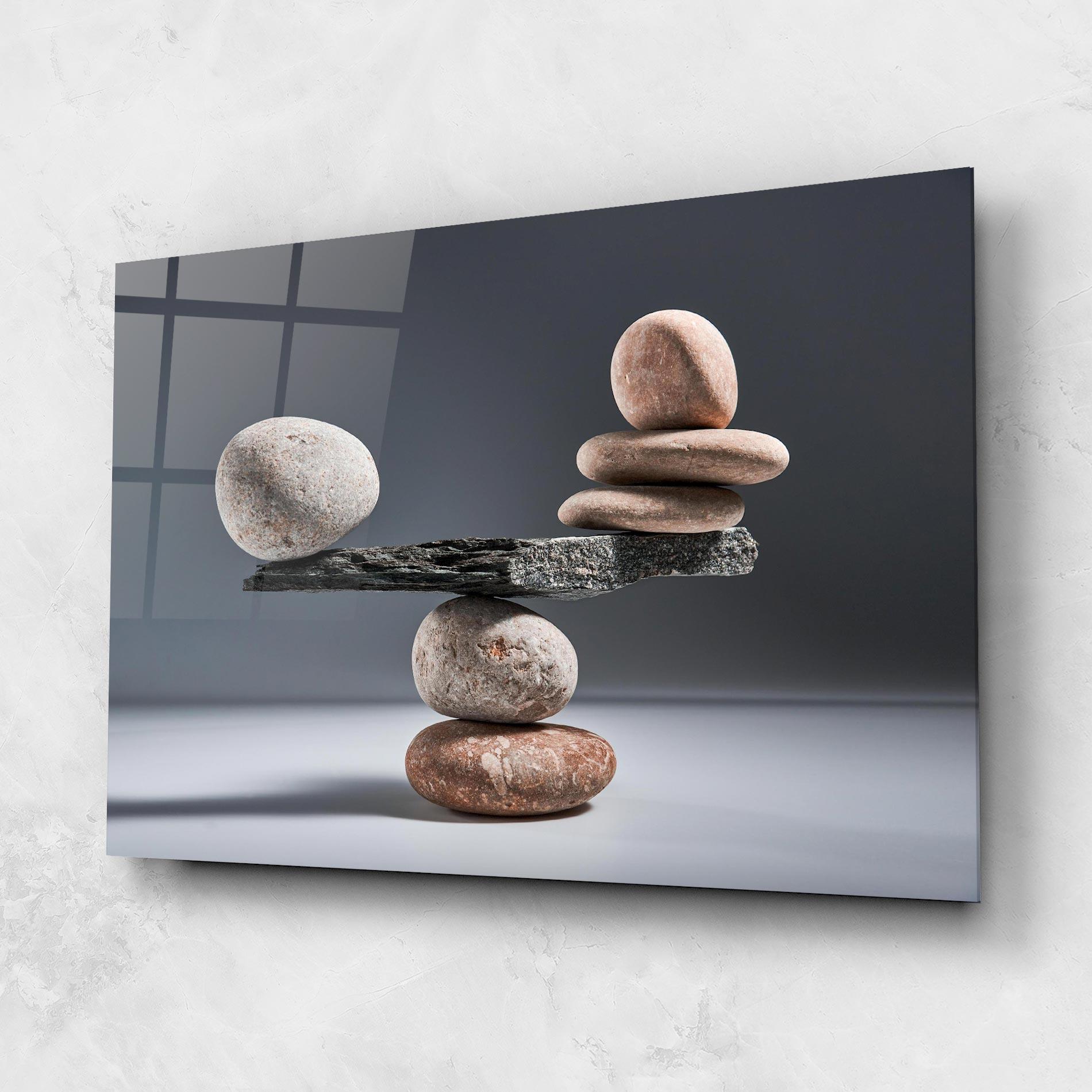 Üvegkép Balancing Pebbles mockup 1