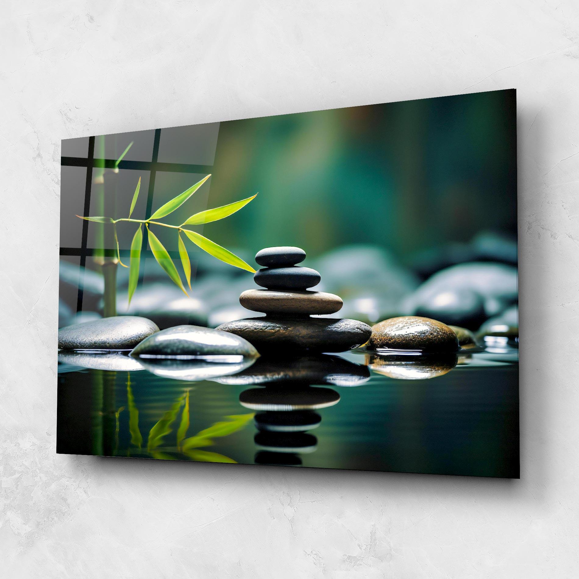 Üvegkép Bamboo Stones mockup 1