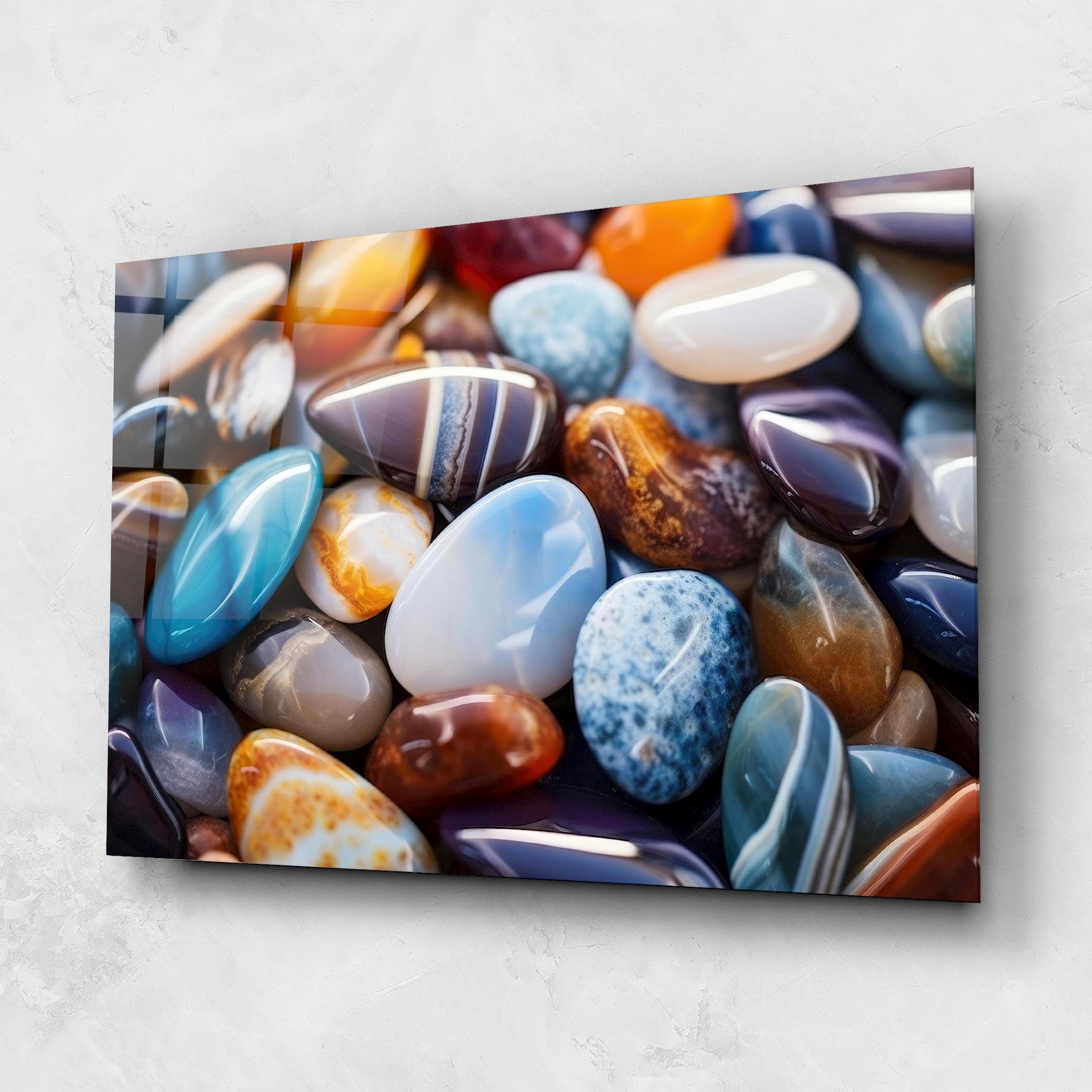 Üvegkép Beach Gemstones mockup 1