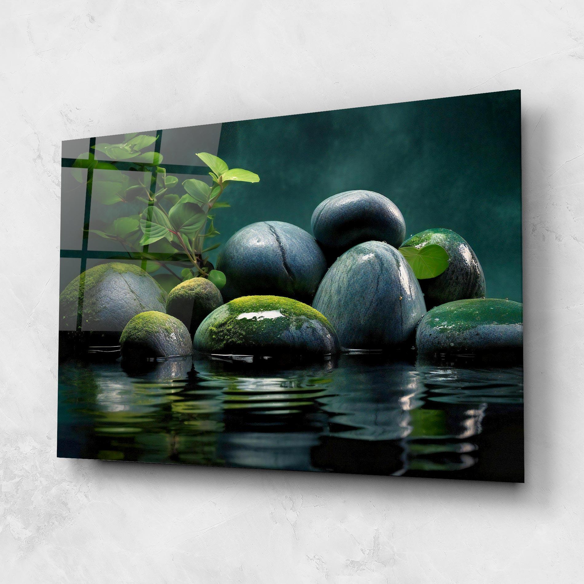Üvegkép Green Stone Nature mockup 1
