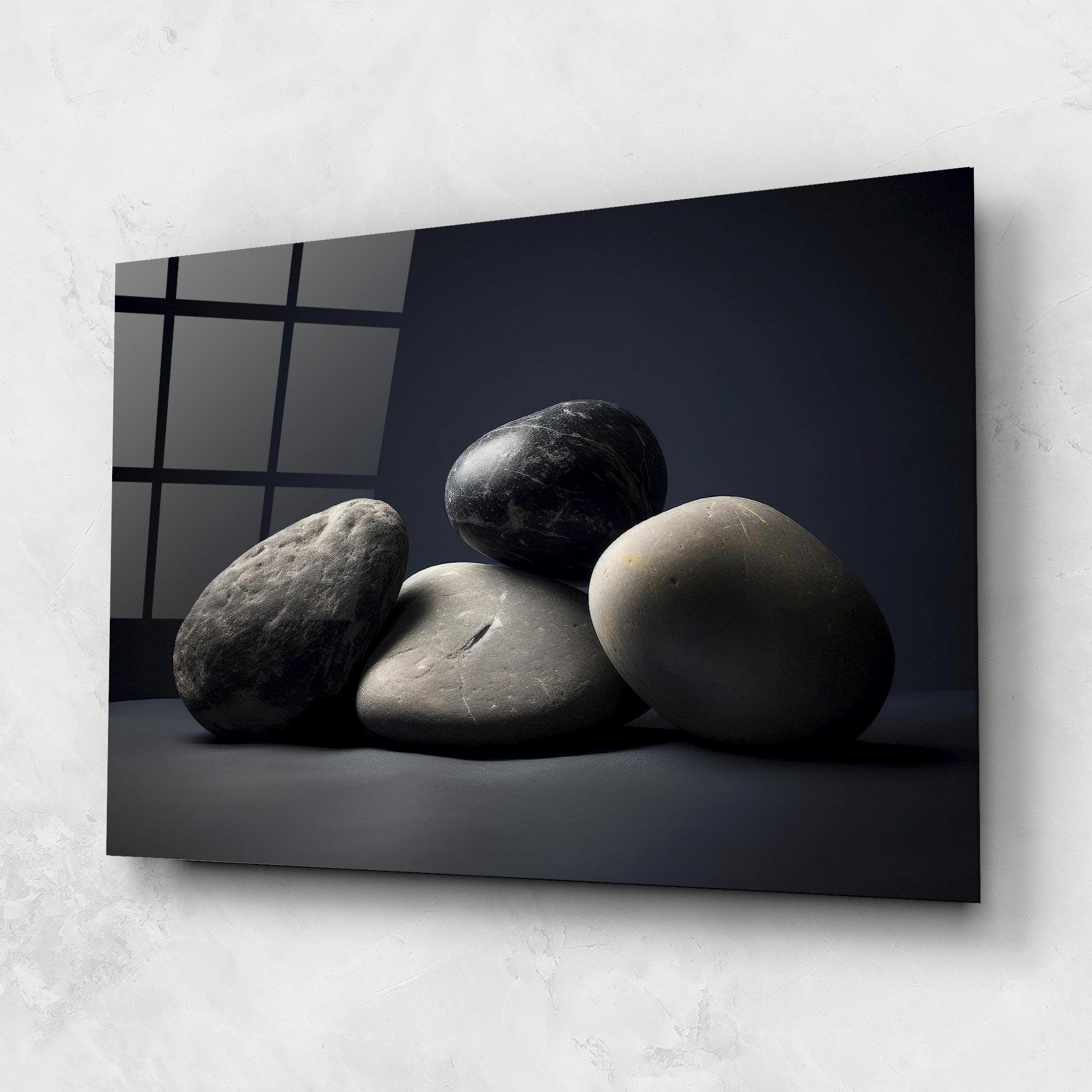 Üvegkép Grey Stone mockup 1