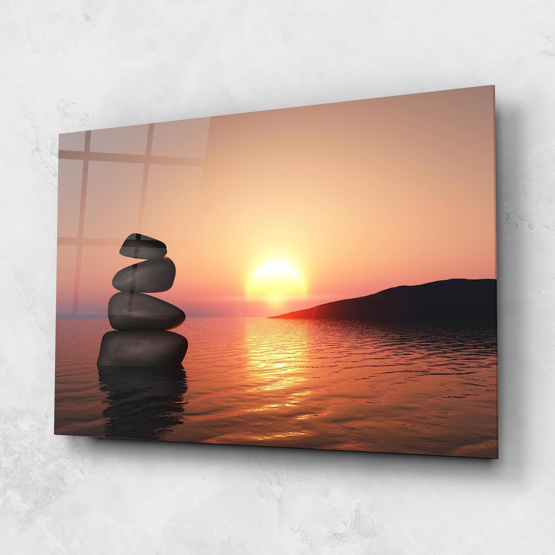 Üvegkép Peace And Sunset mockup 1