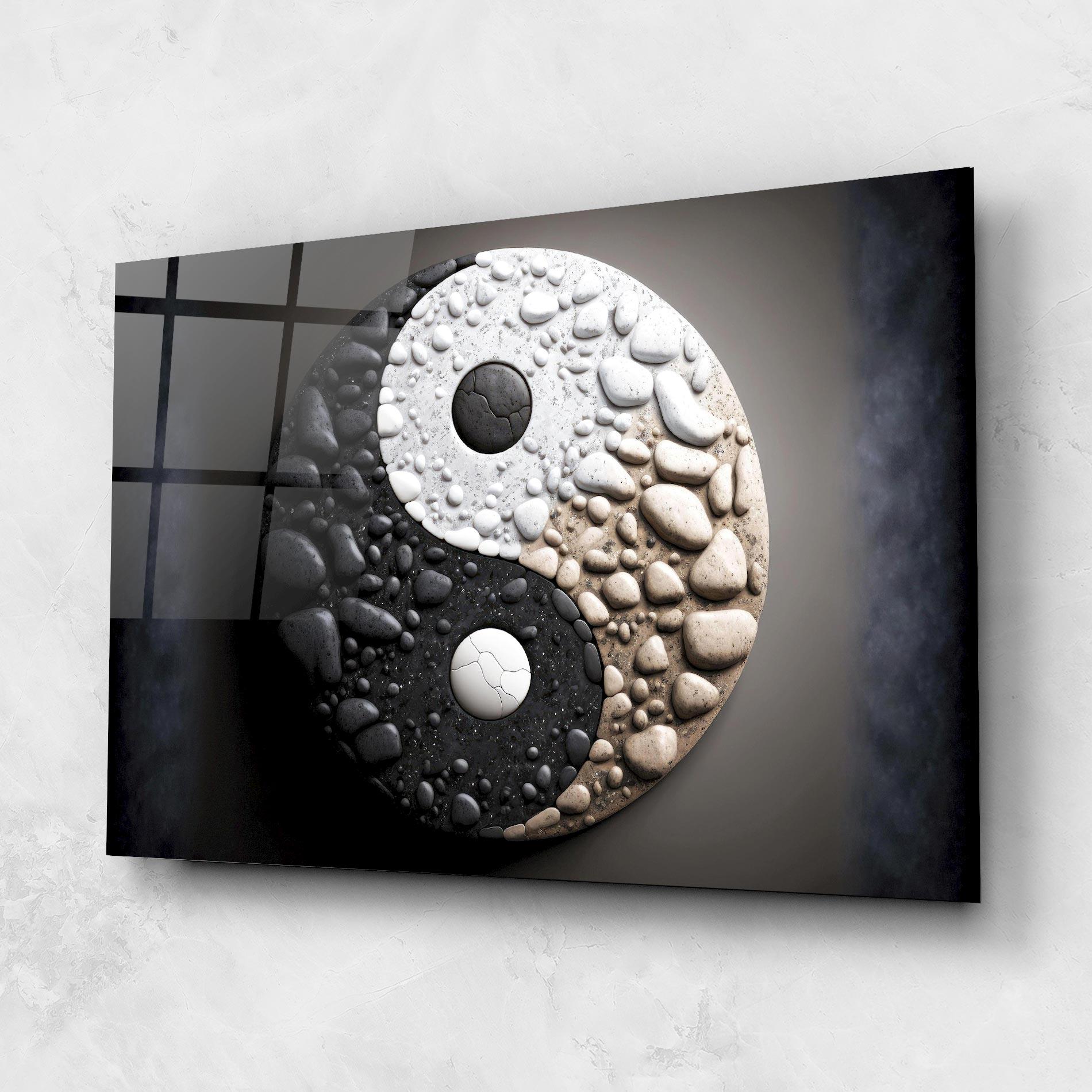 Üvegkép Yinyang Stones mockup 1