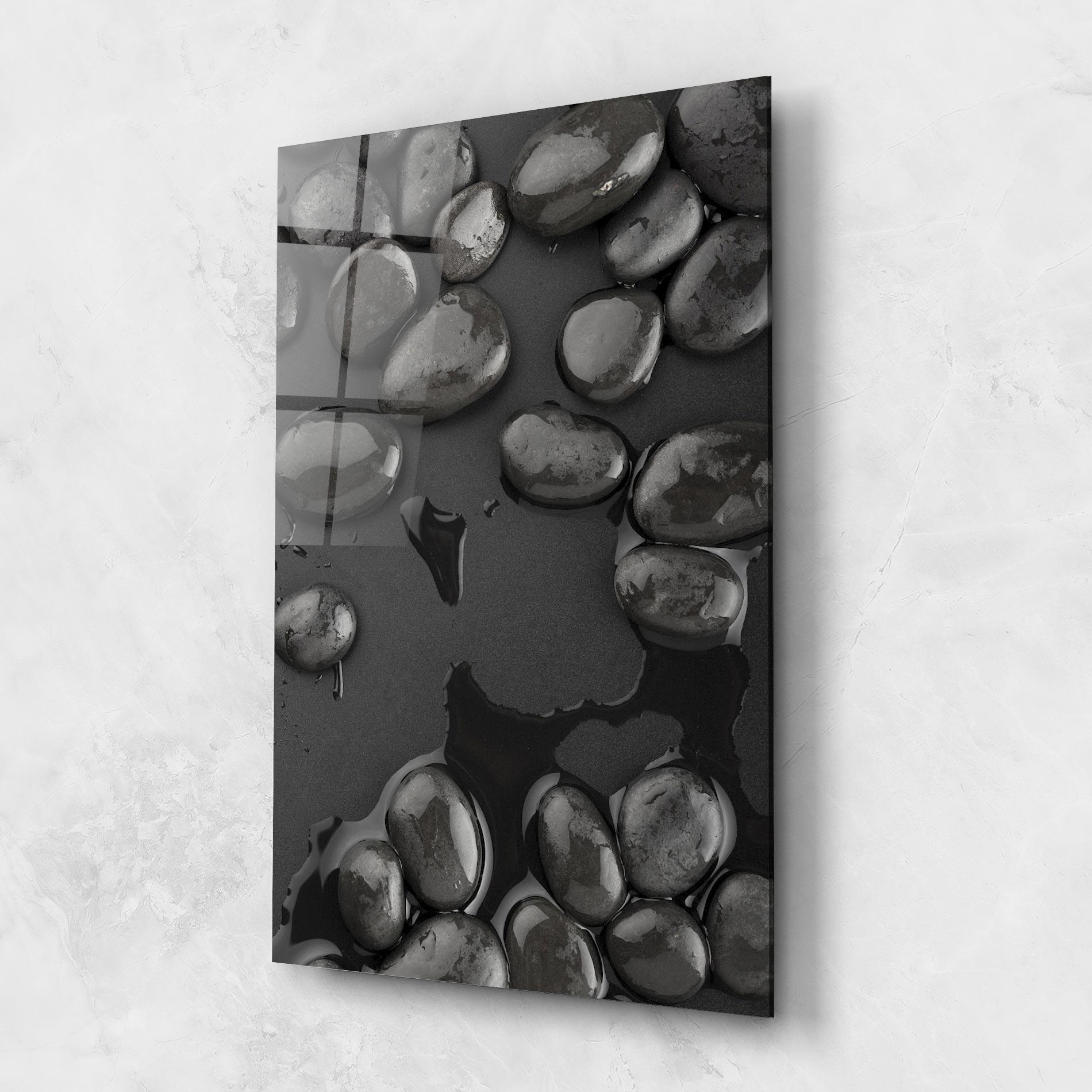 Üvegkép Grey Shiny Stones mockup 1
