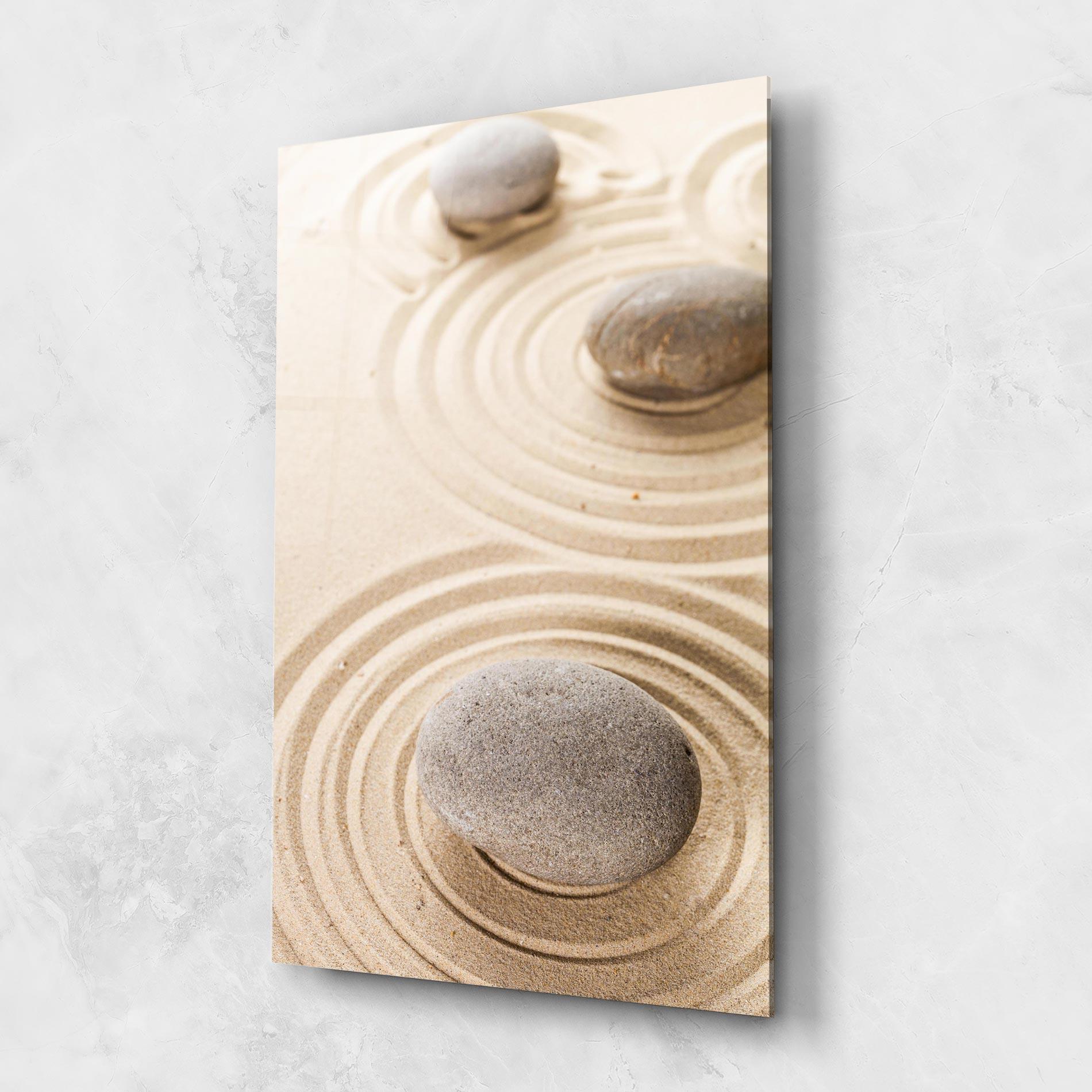 Üvegkép Meditation Cream Stone mockup 1