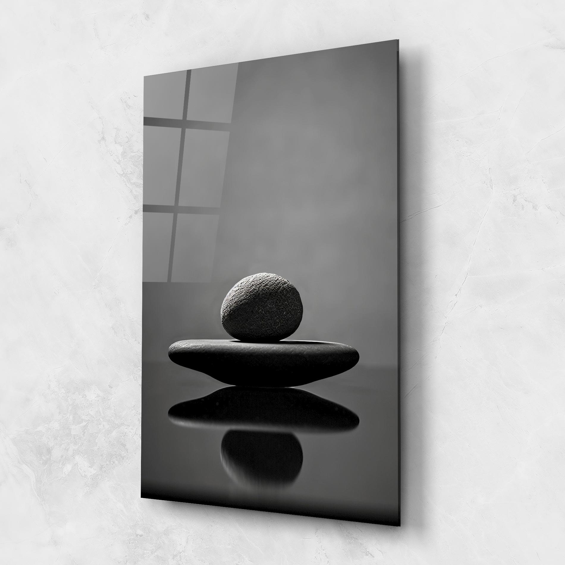 Üvegkép Minimalistic Zen Stone mockup 1