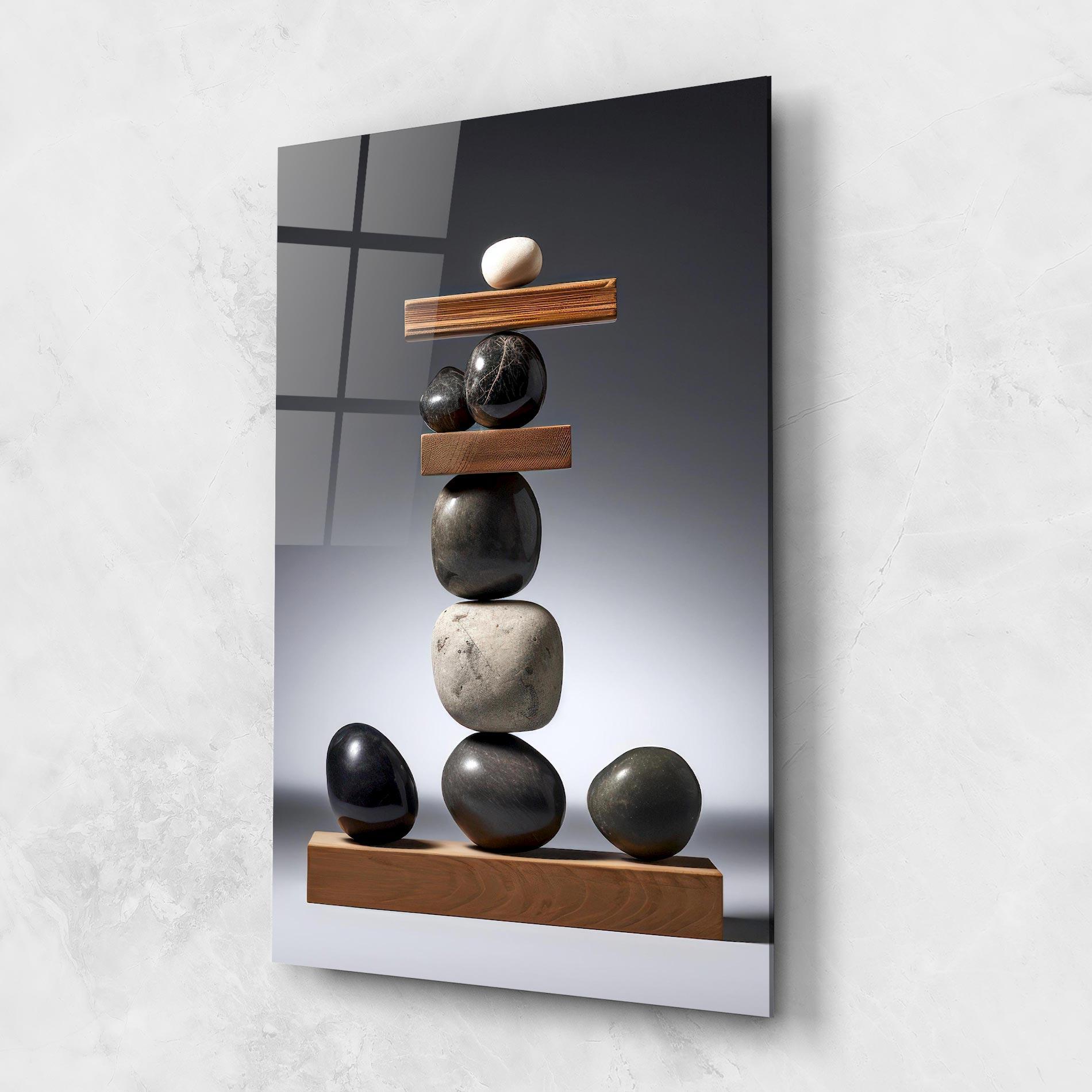Üvegkép Zen Stones mockup 1