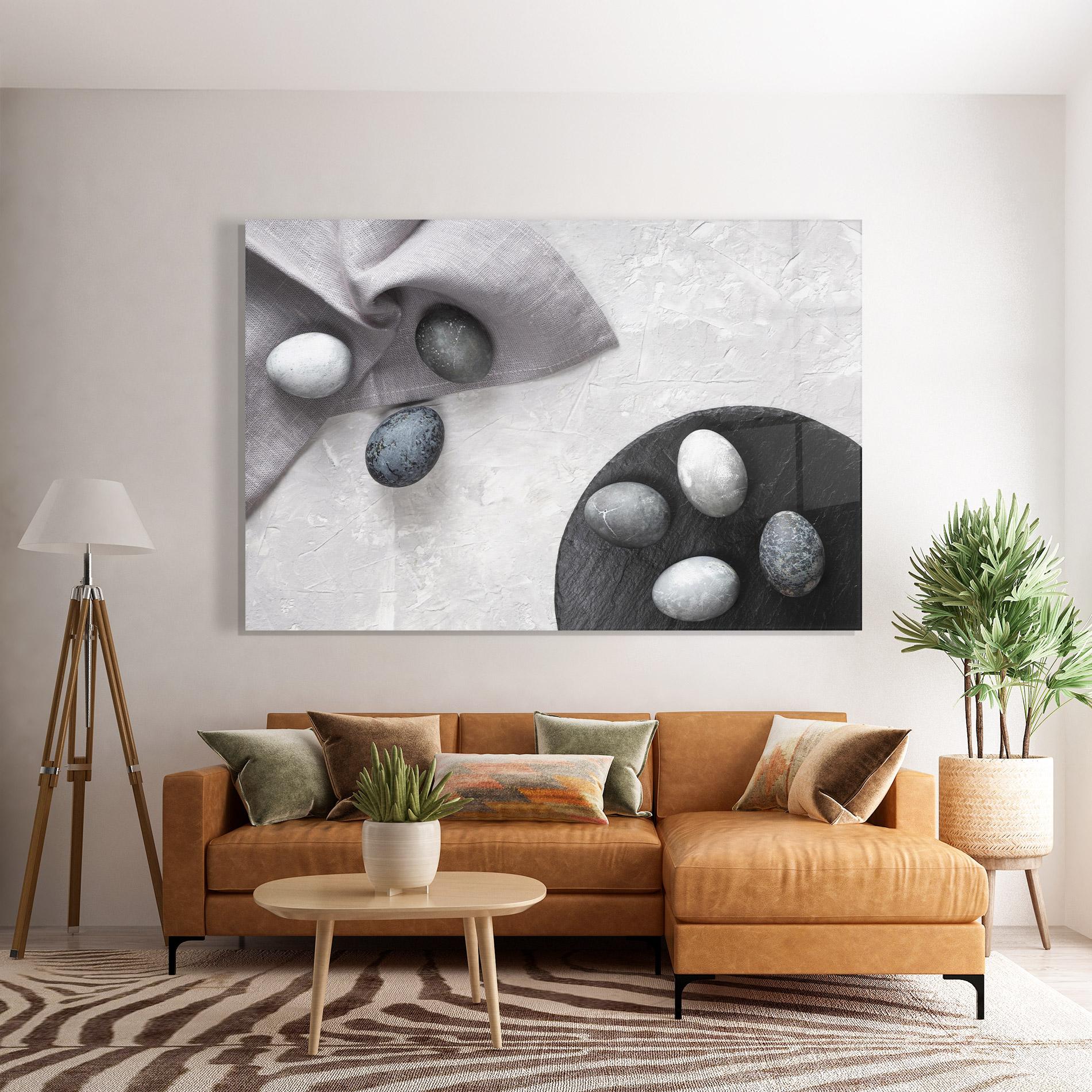 Üvegkép Eggs Stone mockup 7