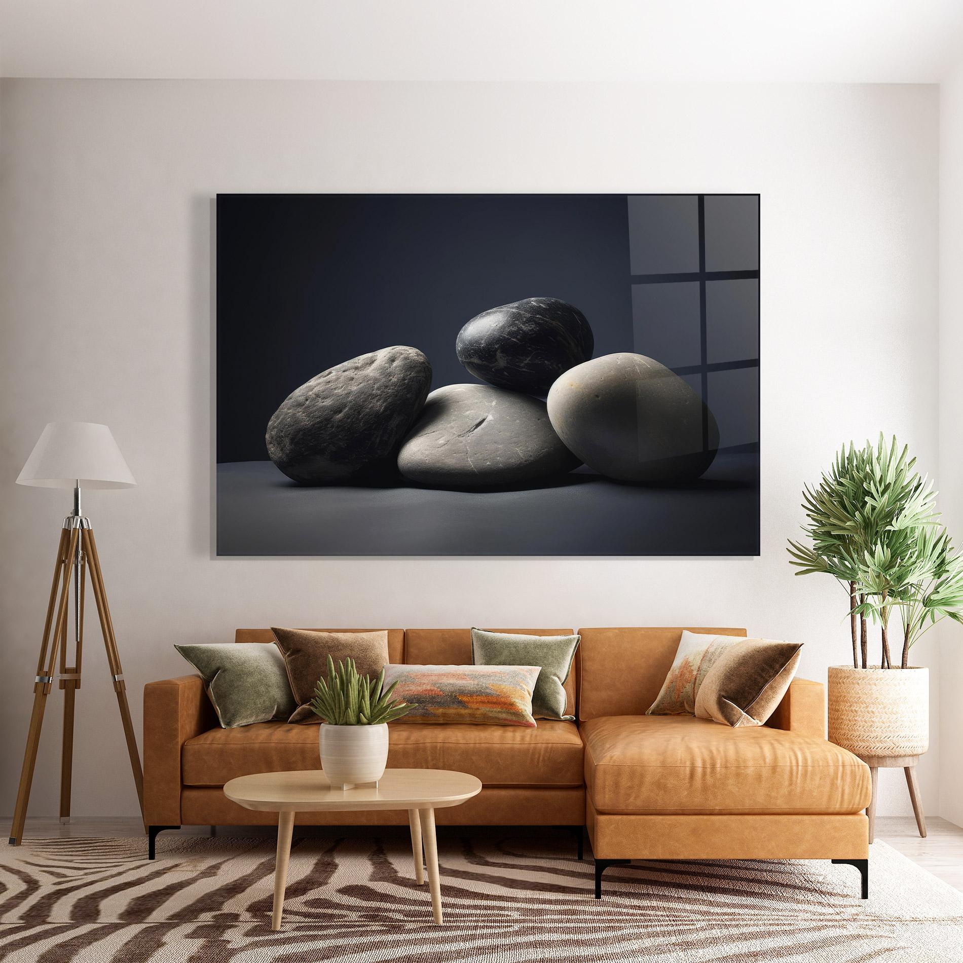 Üvegkép Grey Stone mockup 7