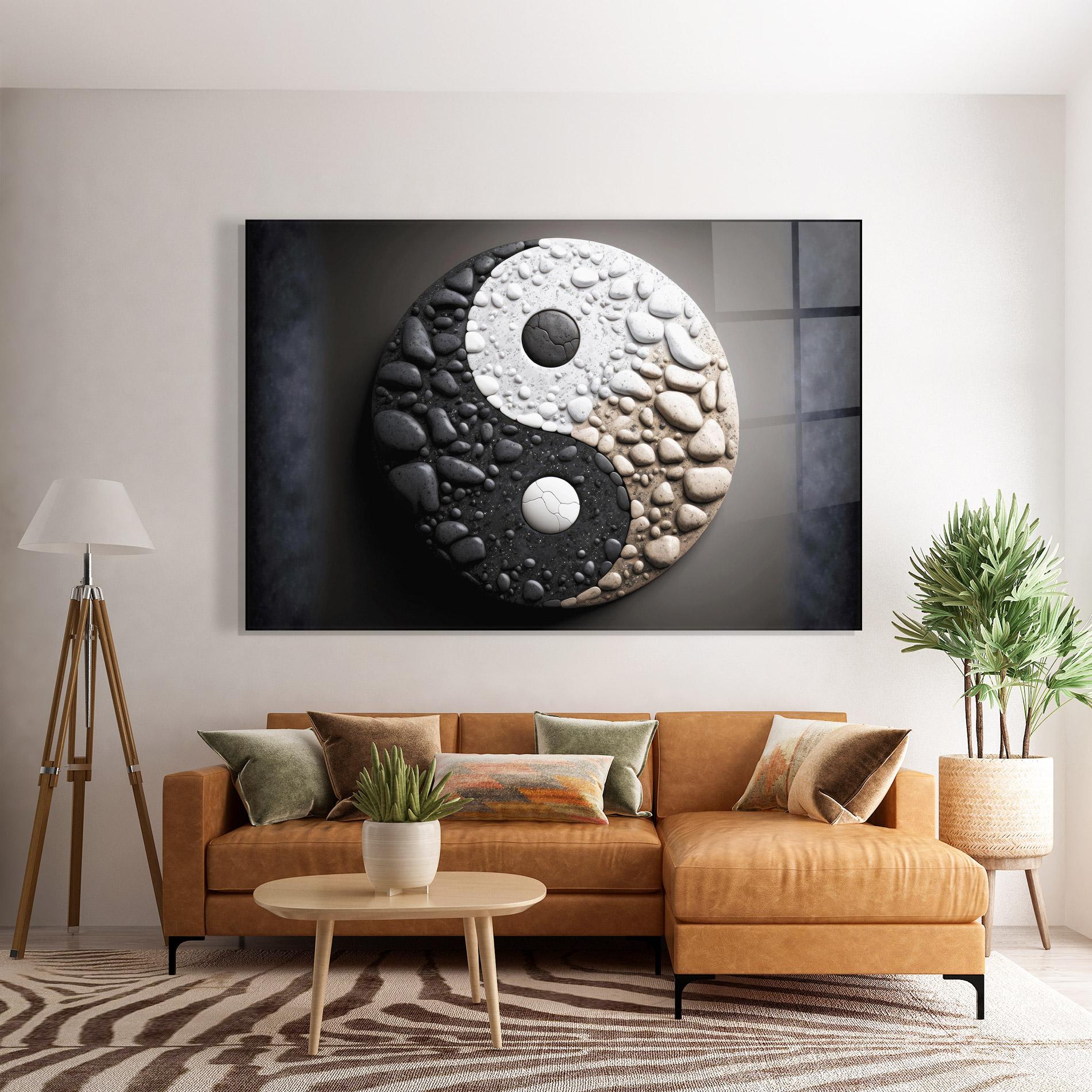 Üvegkép Yinyang Stones mockup 7