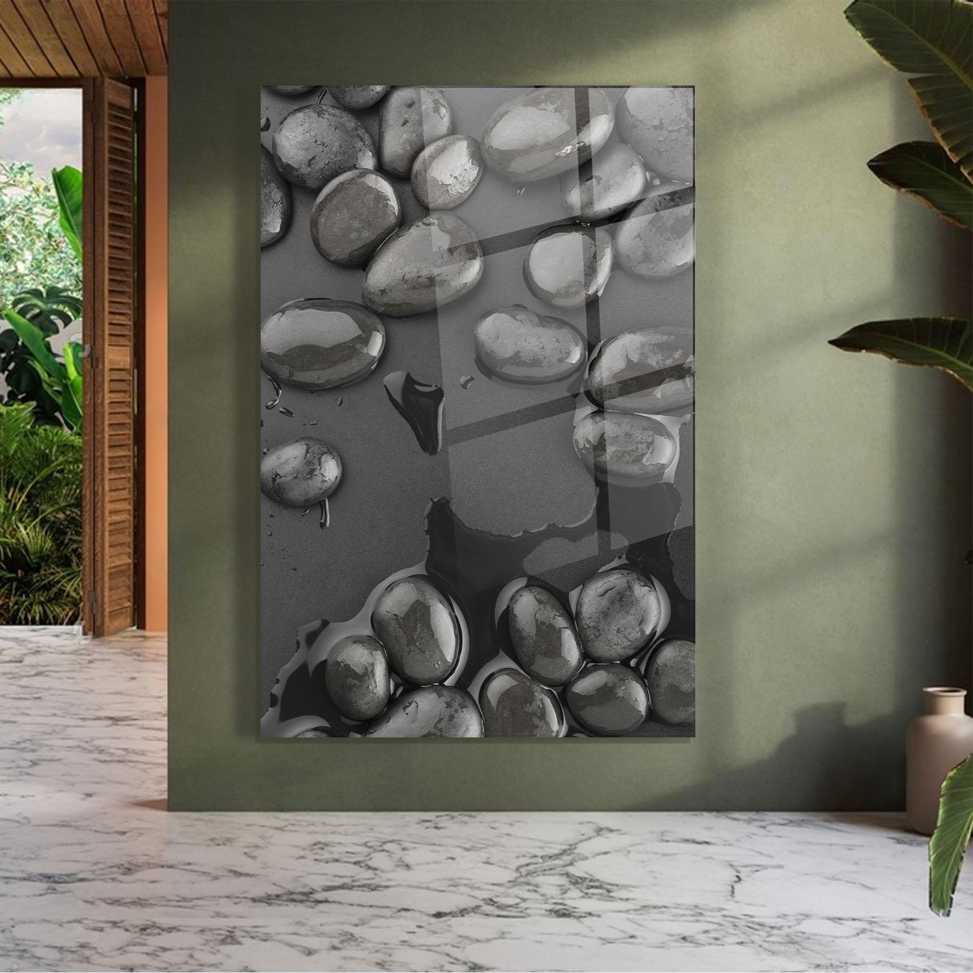 Üvegkép Grey Shiny Stones mockup 7