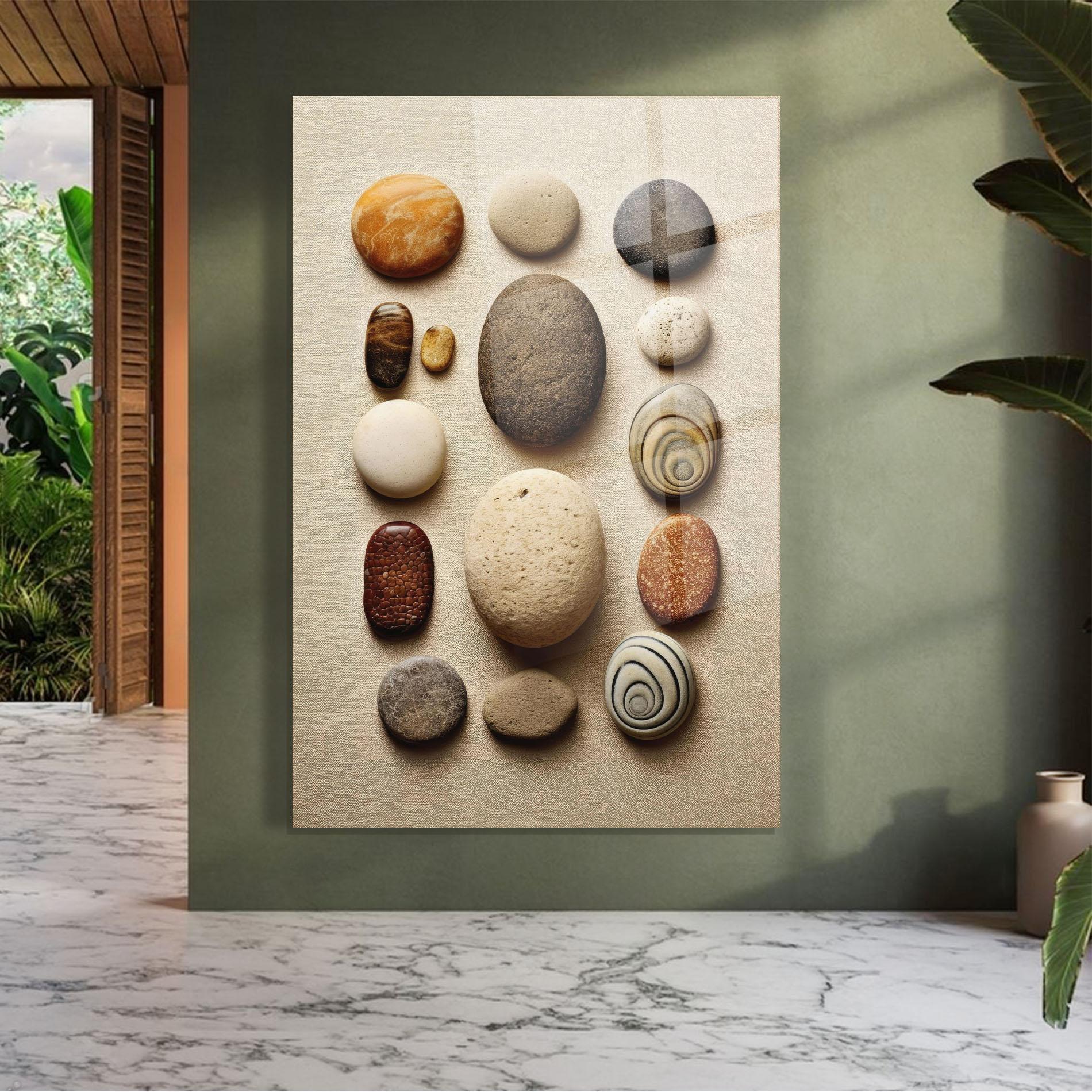 Üvegkép Massage Stones Sand mockup 7