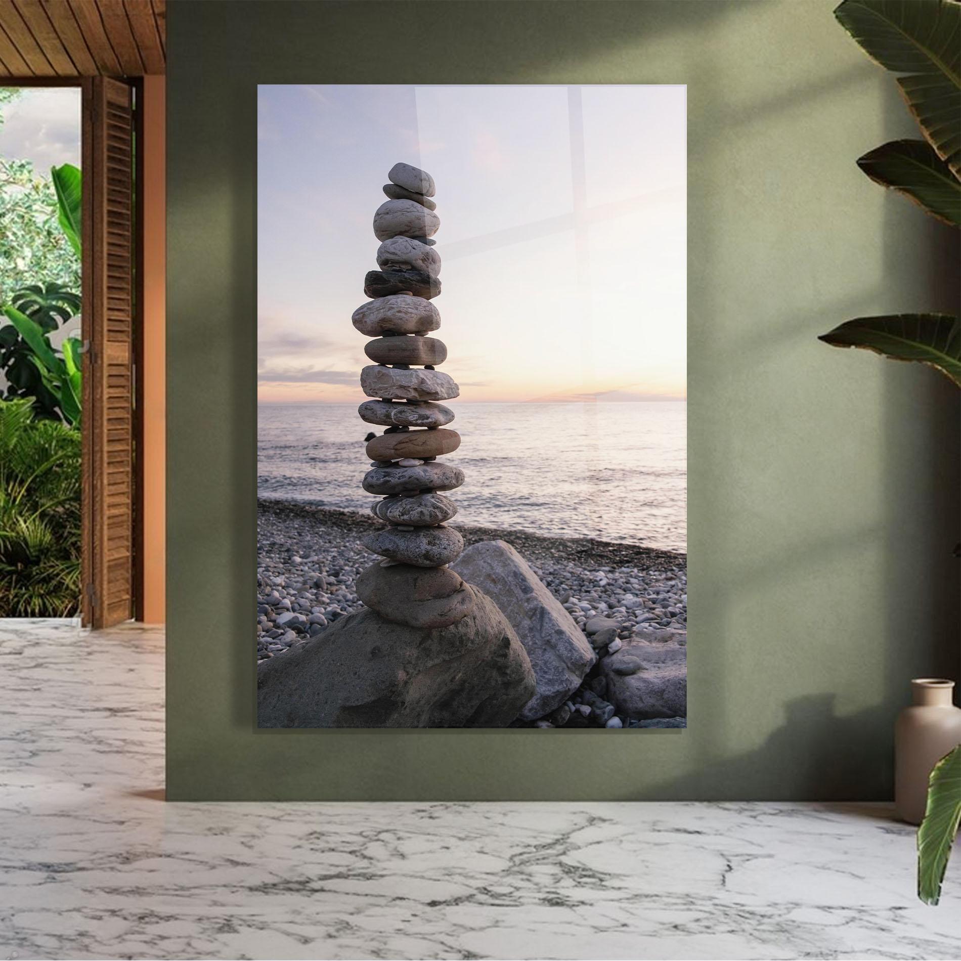 Üvegkép Pebbles Seaside mockup 7