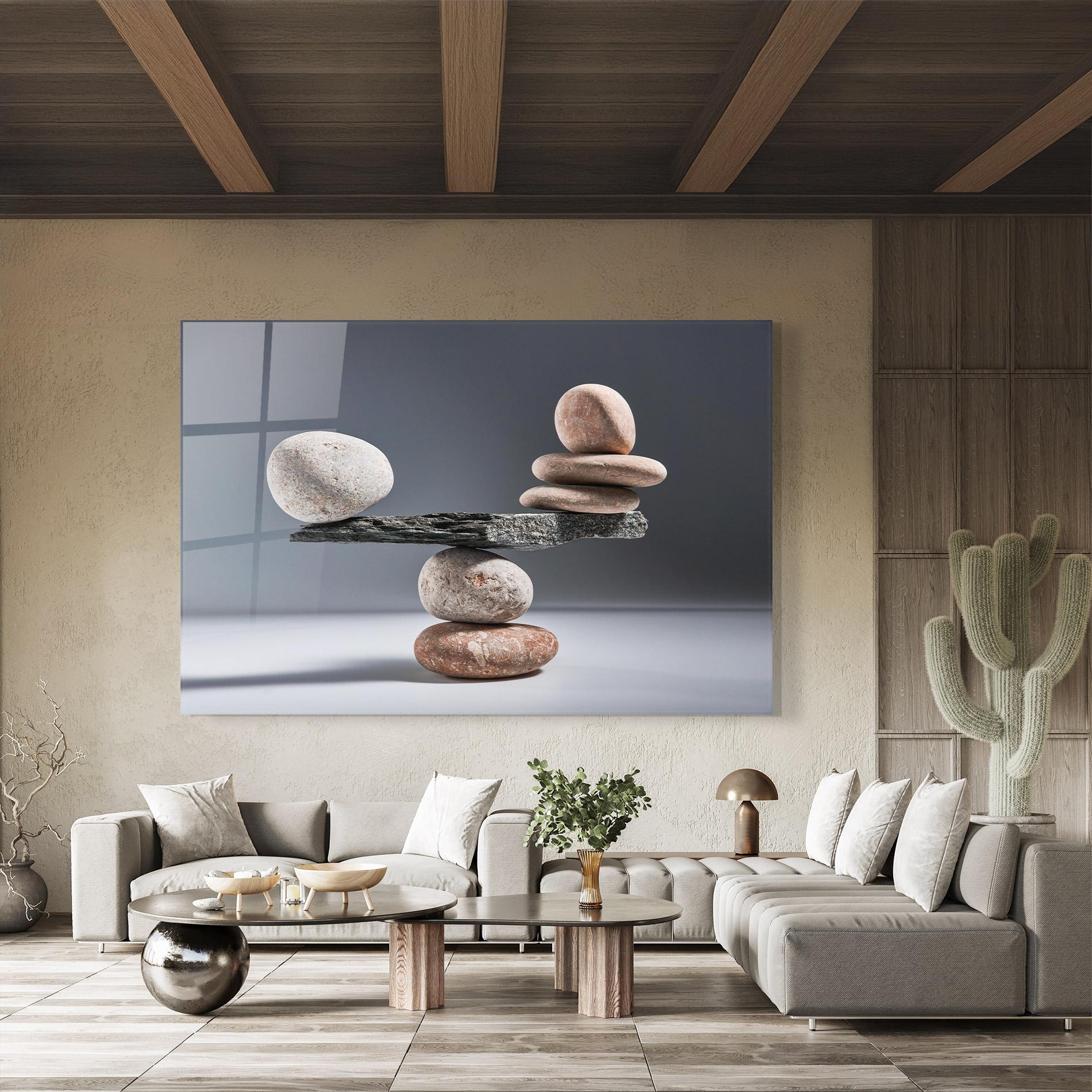 Üvegkép Balancing Pebbles mockup 8