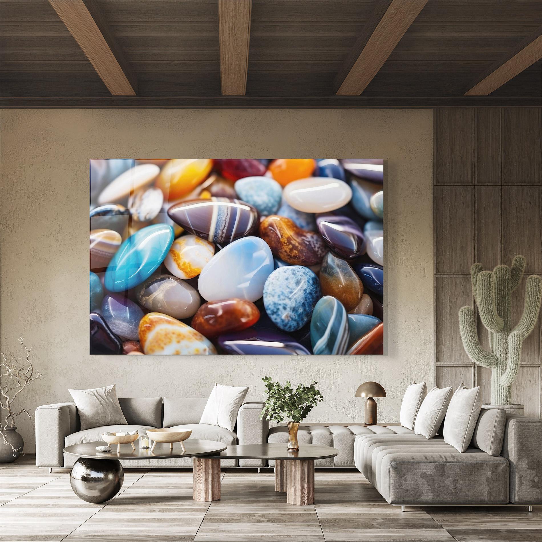 Üvegkép Beach Gemstones mockup 8