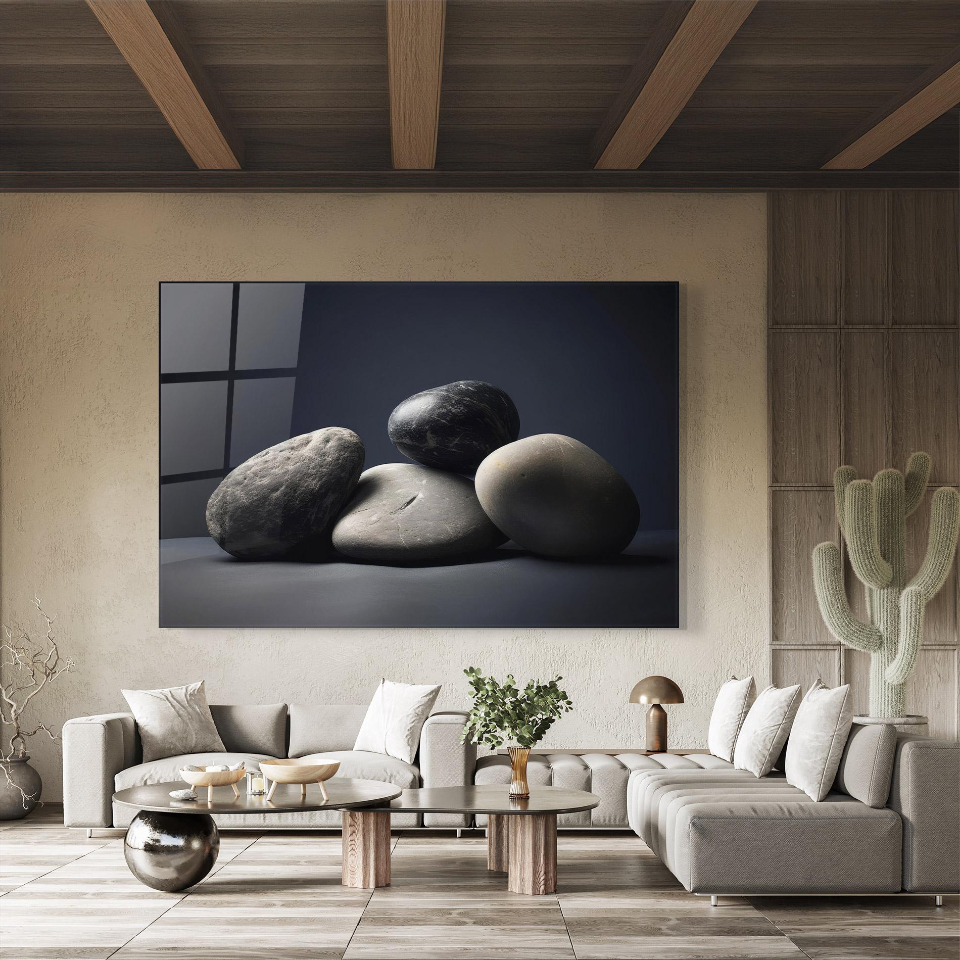 Üvegkép Grey Stone mockup 8