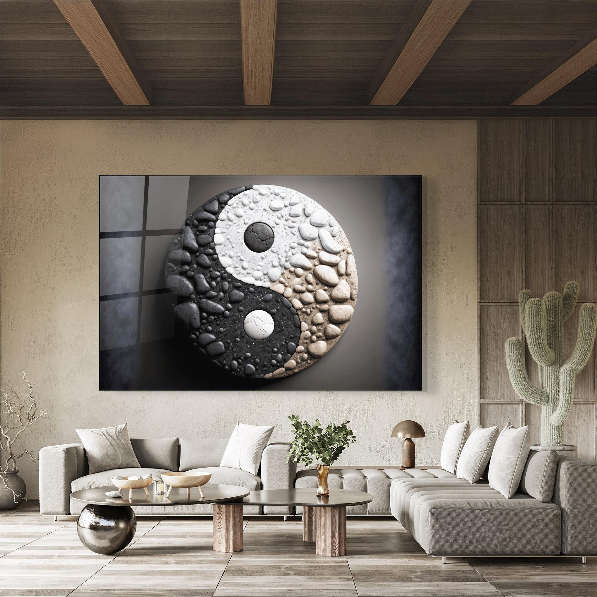 Üvegkép Yinyang Stones mockup 8
