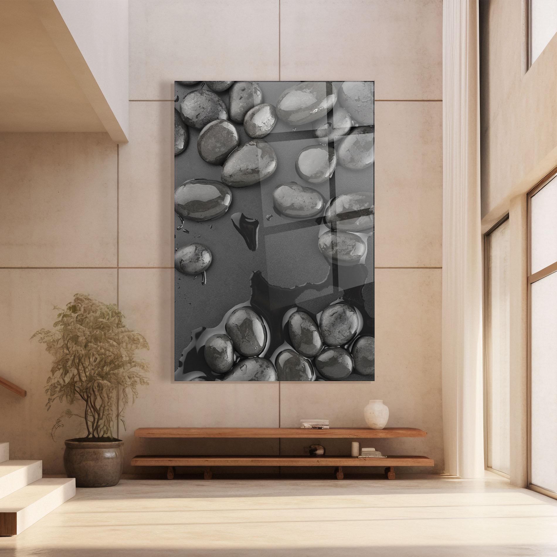 Üvegkép Grey Shiny Stones mockup 8