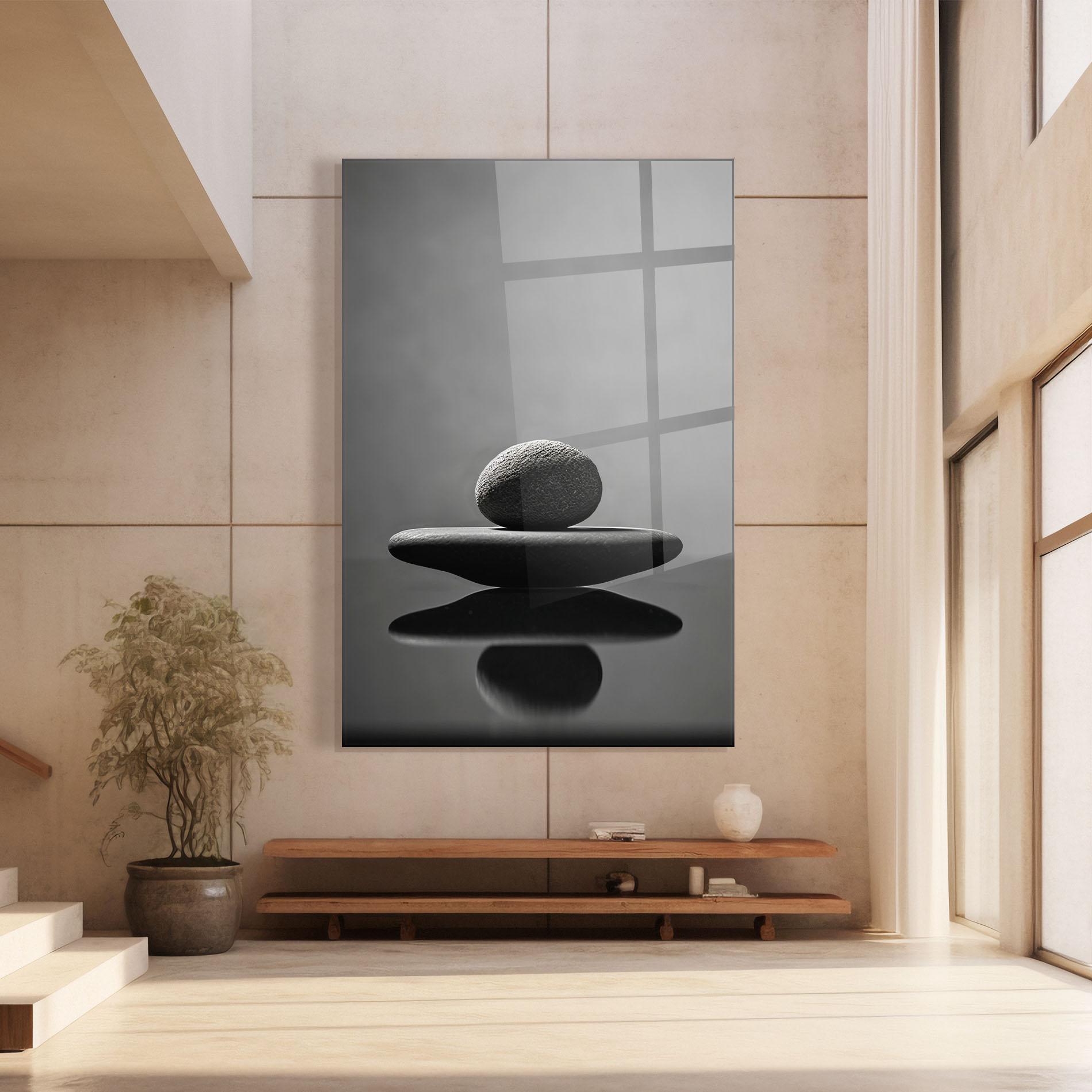 Üvegkép Minimalistic Zen Stone mockup 8