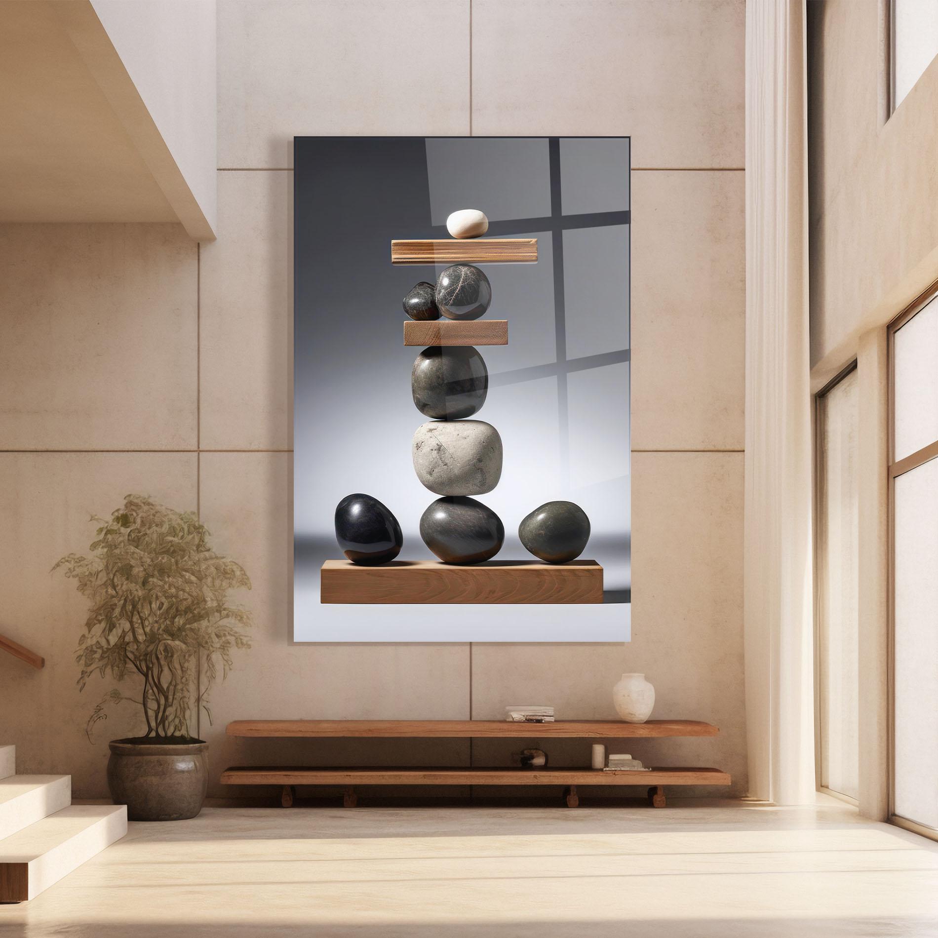 Üvegkép Zen Stones mockup 8