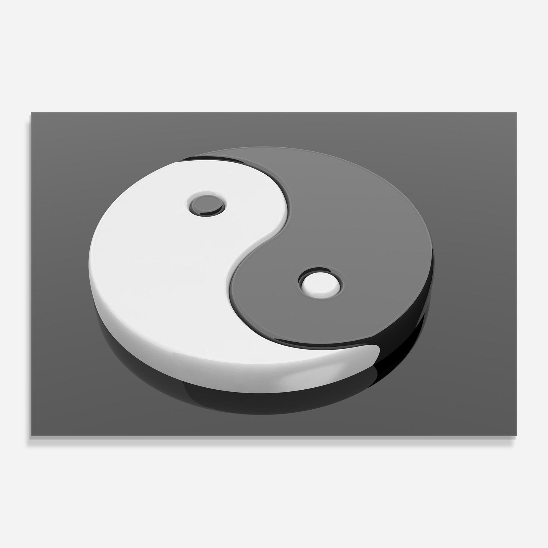 Üvegkép 3d Yinyang mockup 0