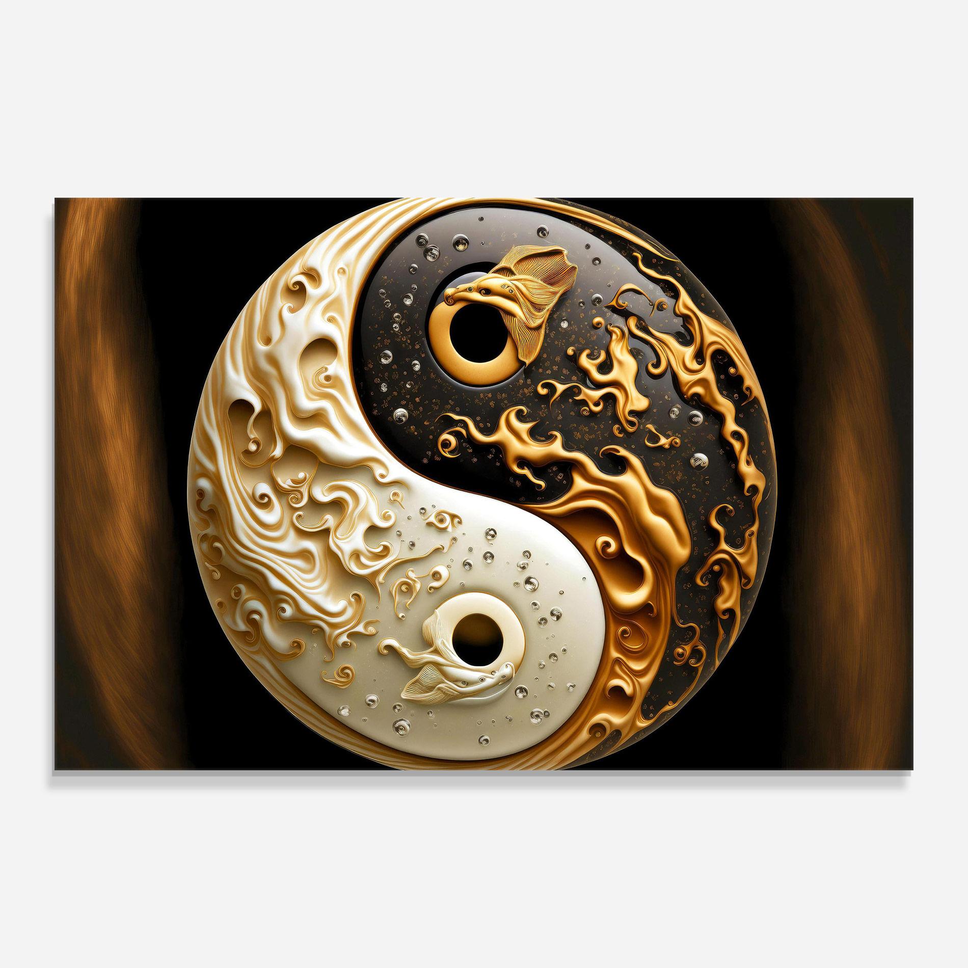 Üvegkép Caramel Yinyang mockup 0