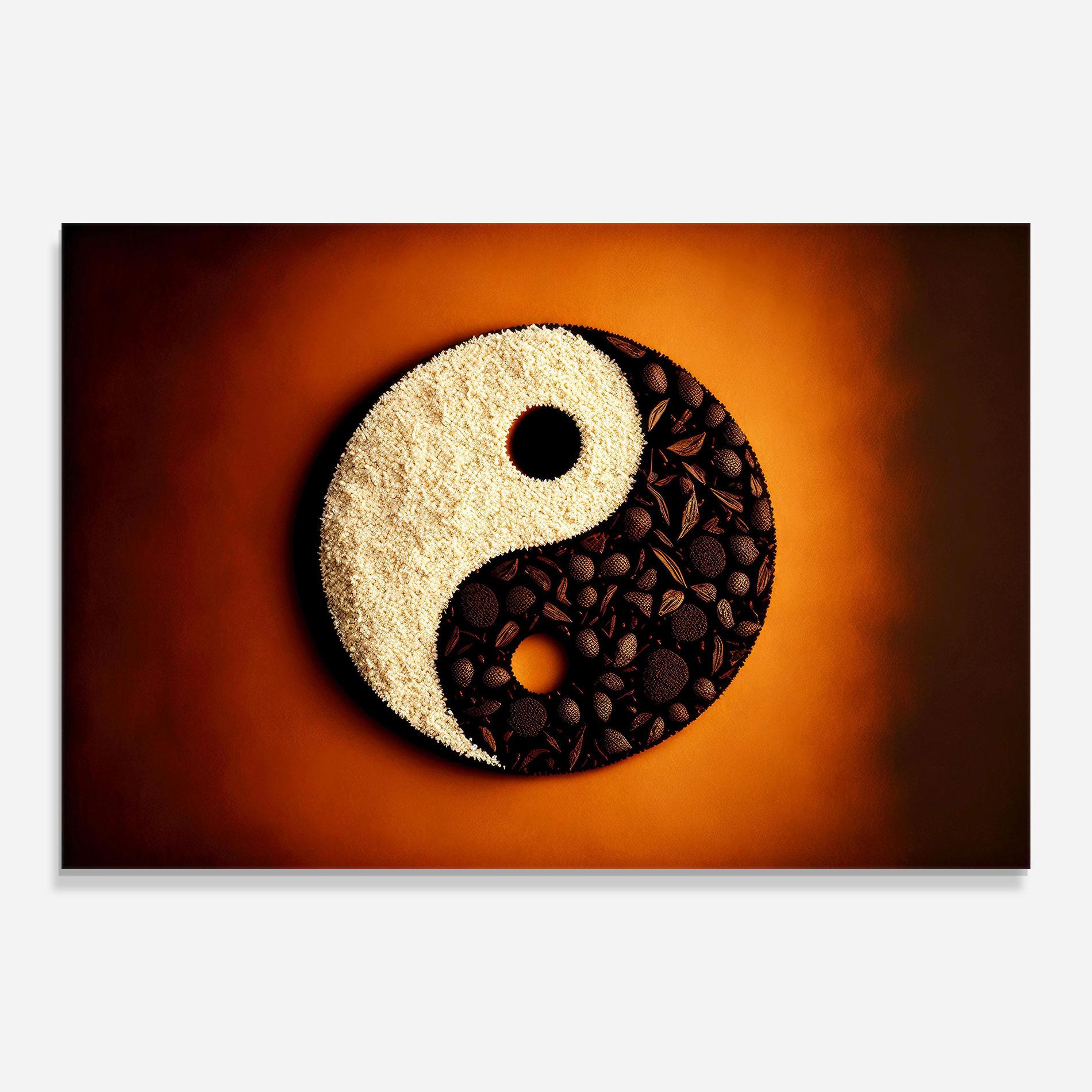 Üvegkép Coffee Yinyang mockup 0