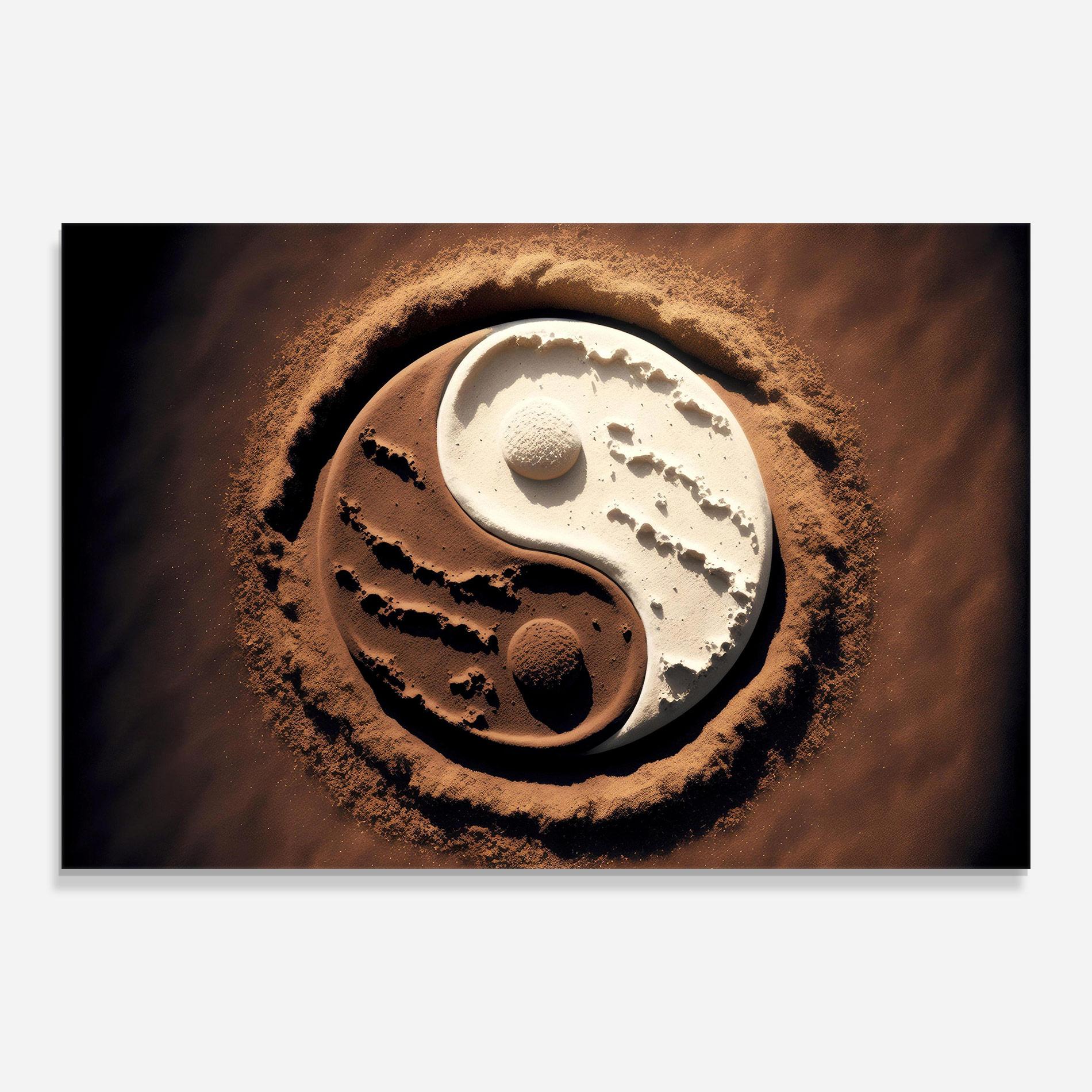 Üvegkép Earth Yinyang mockup 0