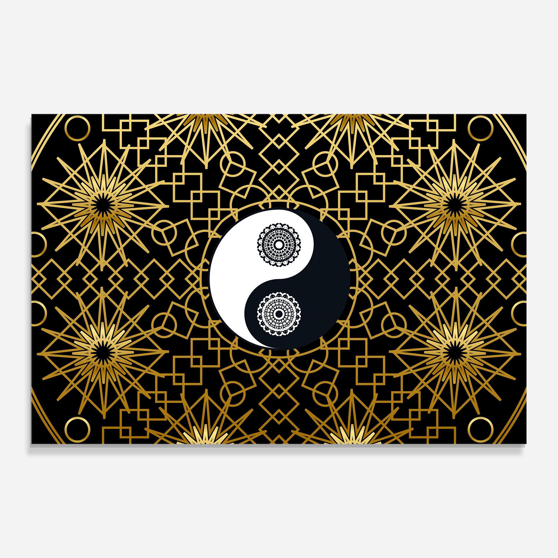 Üvegkép Meditation Yin Yang mockup 0