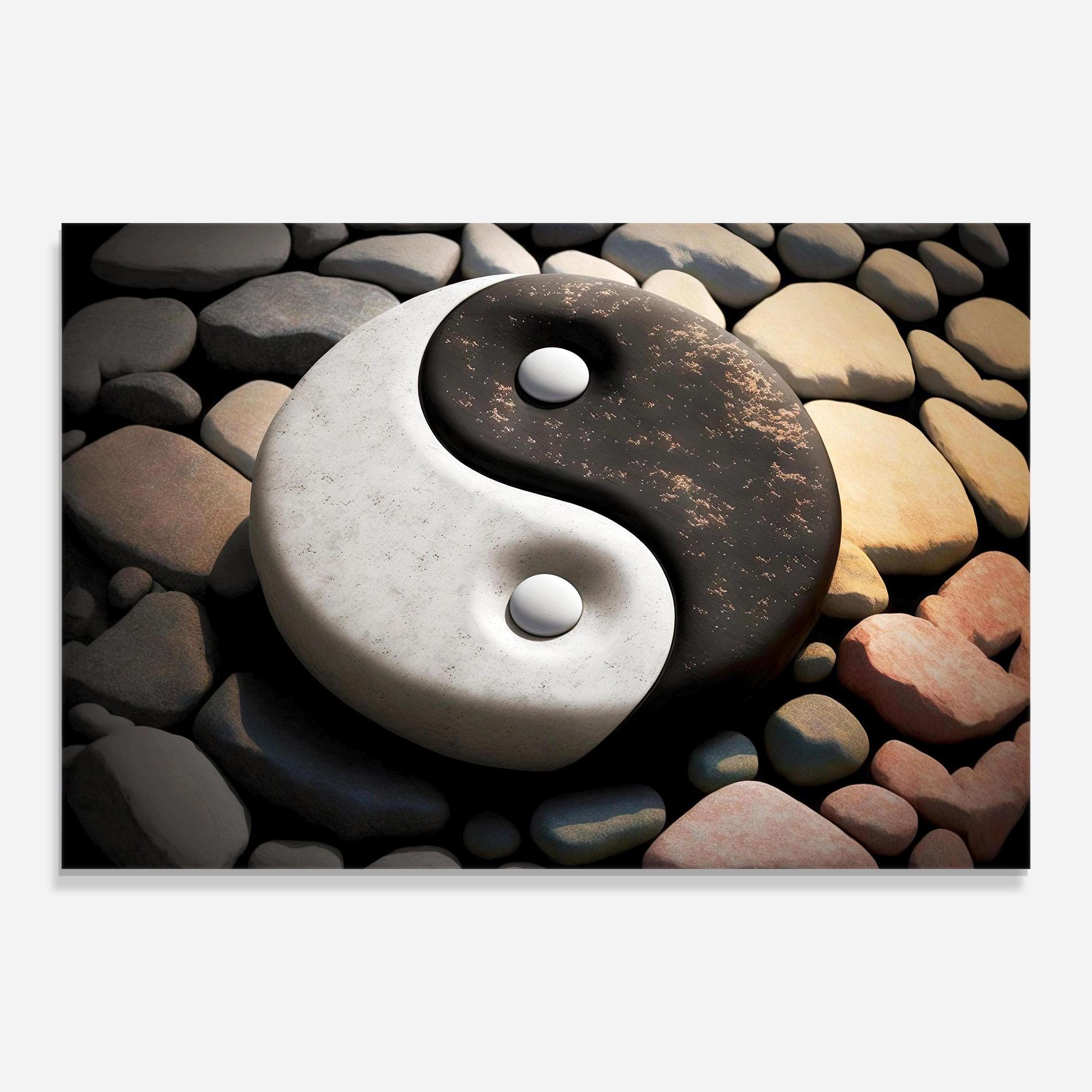 Üvegkép Stone Yinyang mockup 0